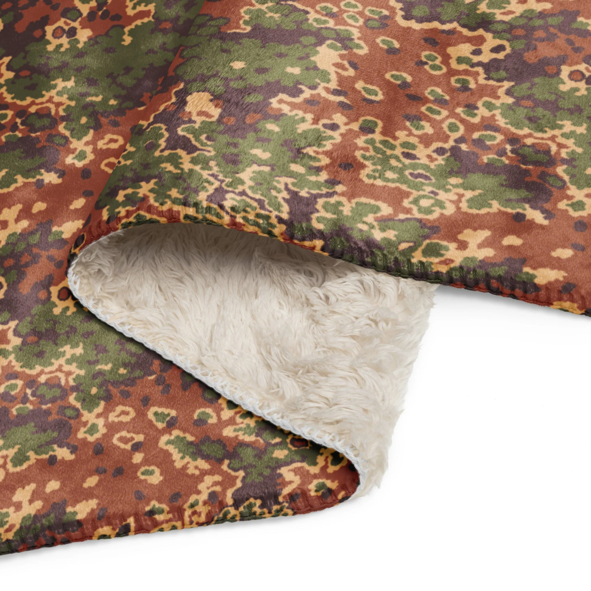 Iraqi Oak Leaf Eichenlaubmuster Arid CAMO Sherpa Blanket - Image 2