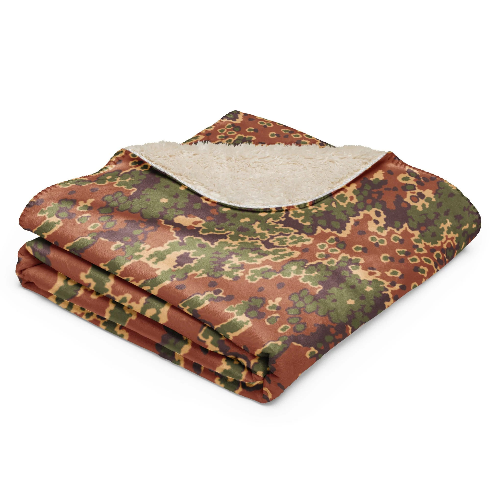 Iraqi Oak Leaf Eichenlaubmuster Arid CAMO Sherpa Blanket - Image 5