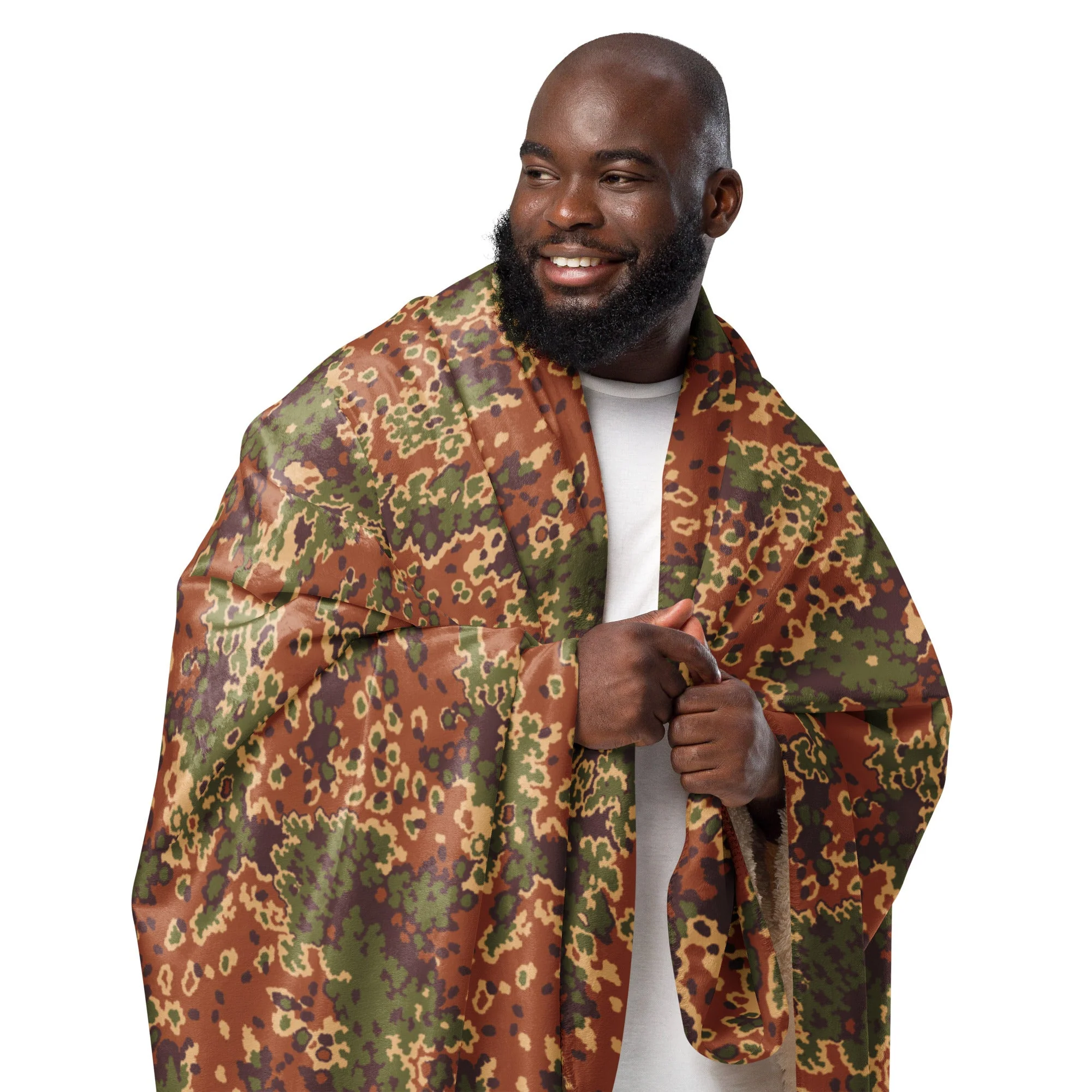 Iraqi Oak Leaf Eichenlaubmuster Arid CAMO Sherpa Blanket - Image 7