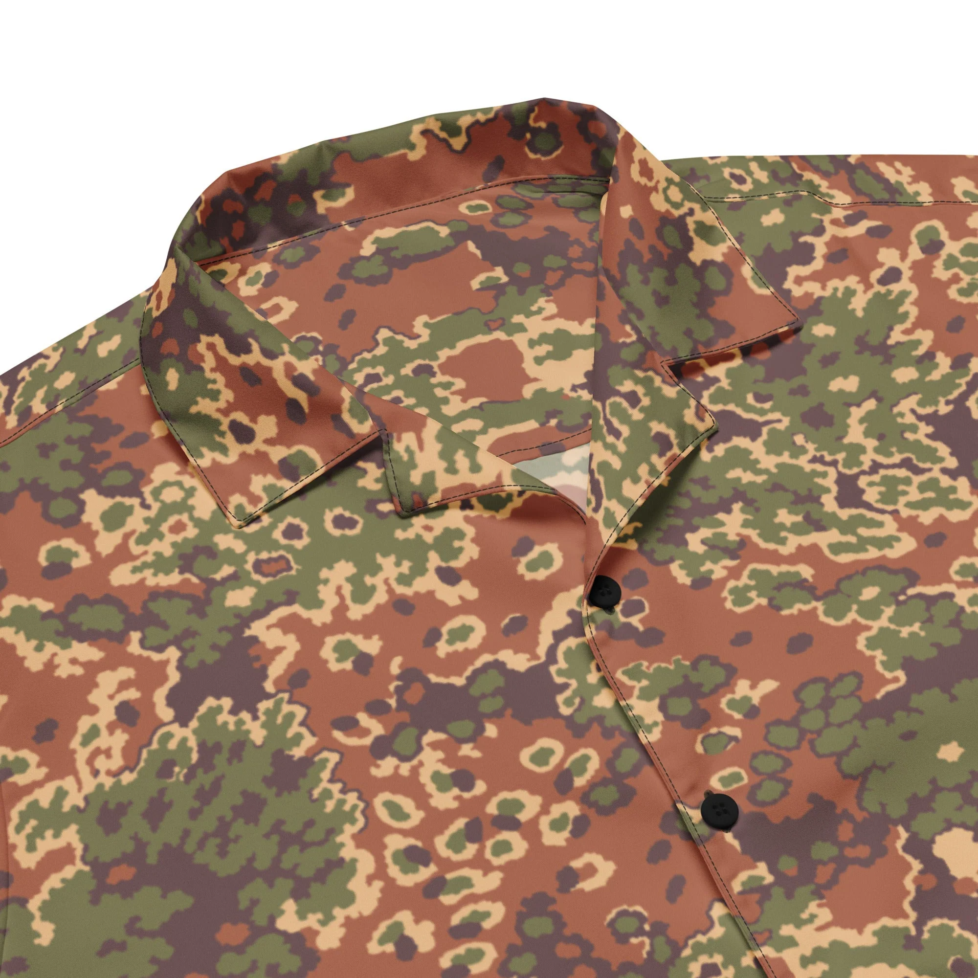 Iraqi Oak Leaf Eichenlaubmuster Arid CAMO Unisex Short-Sleeve Button Shirt - Image 2