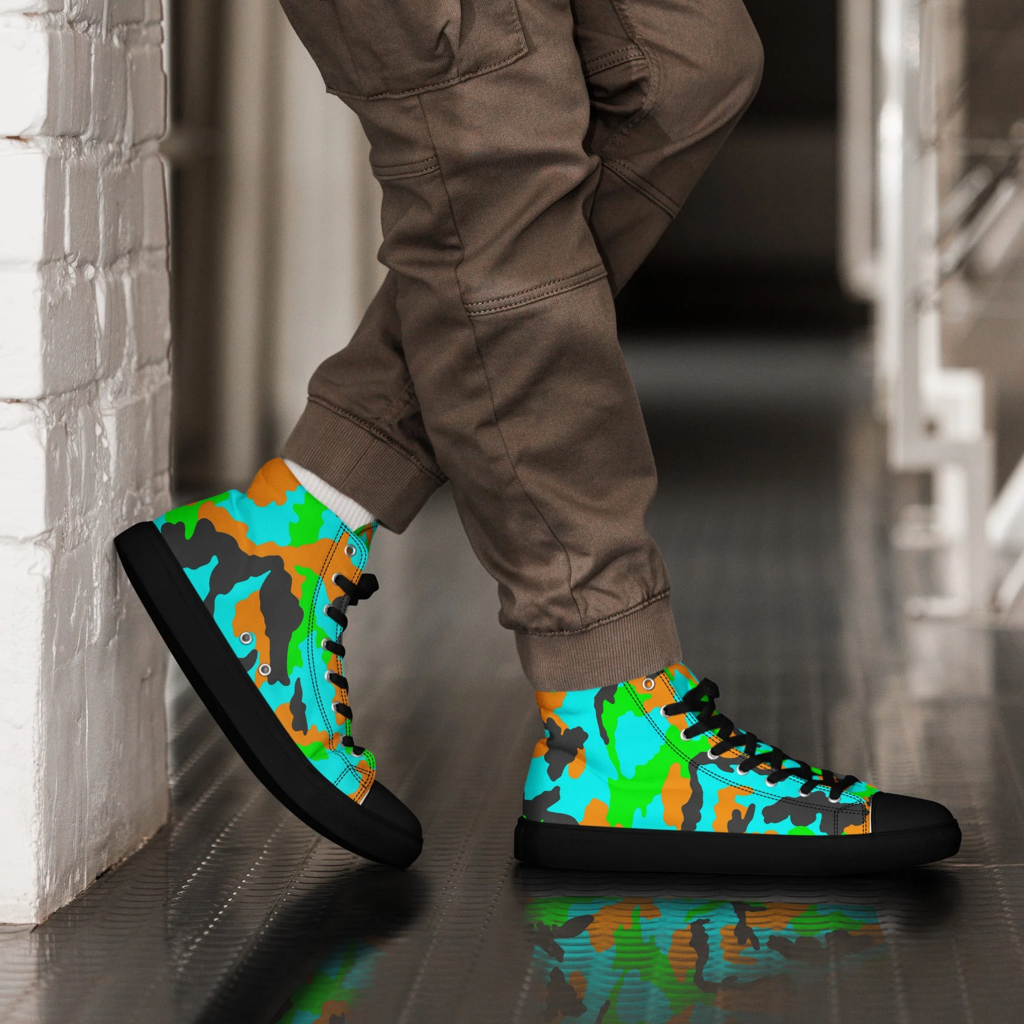 Irish DPM Intrepid CAMO Mens High-Top Canvas Shoes
