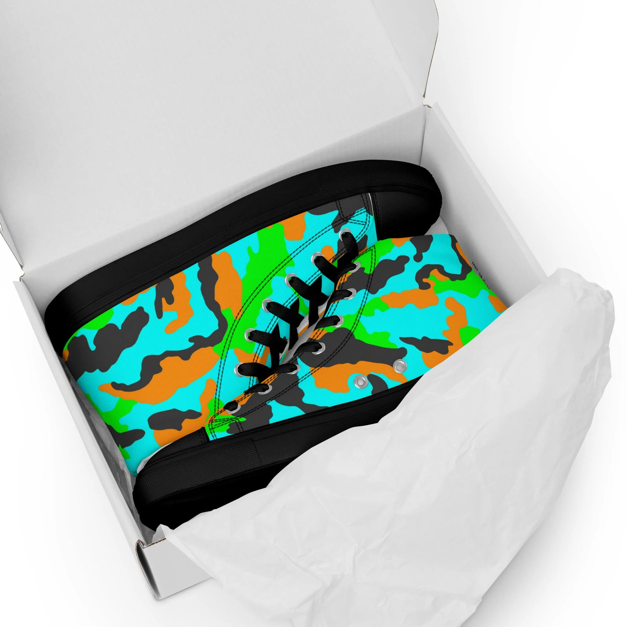 Irish DPM Intrepid CAMO Mens High-Top Canvas Shoes - Image 2