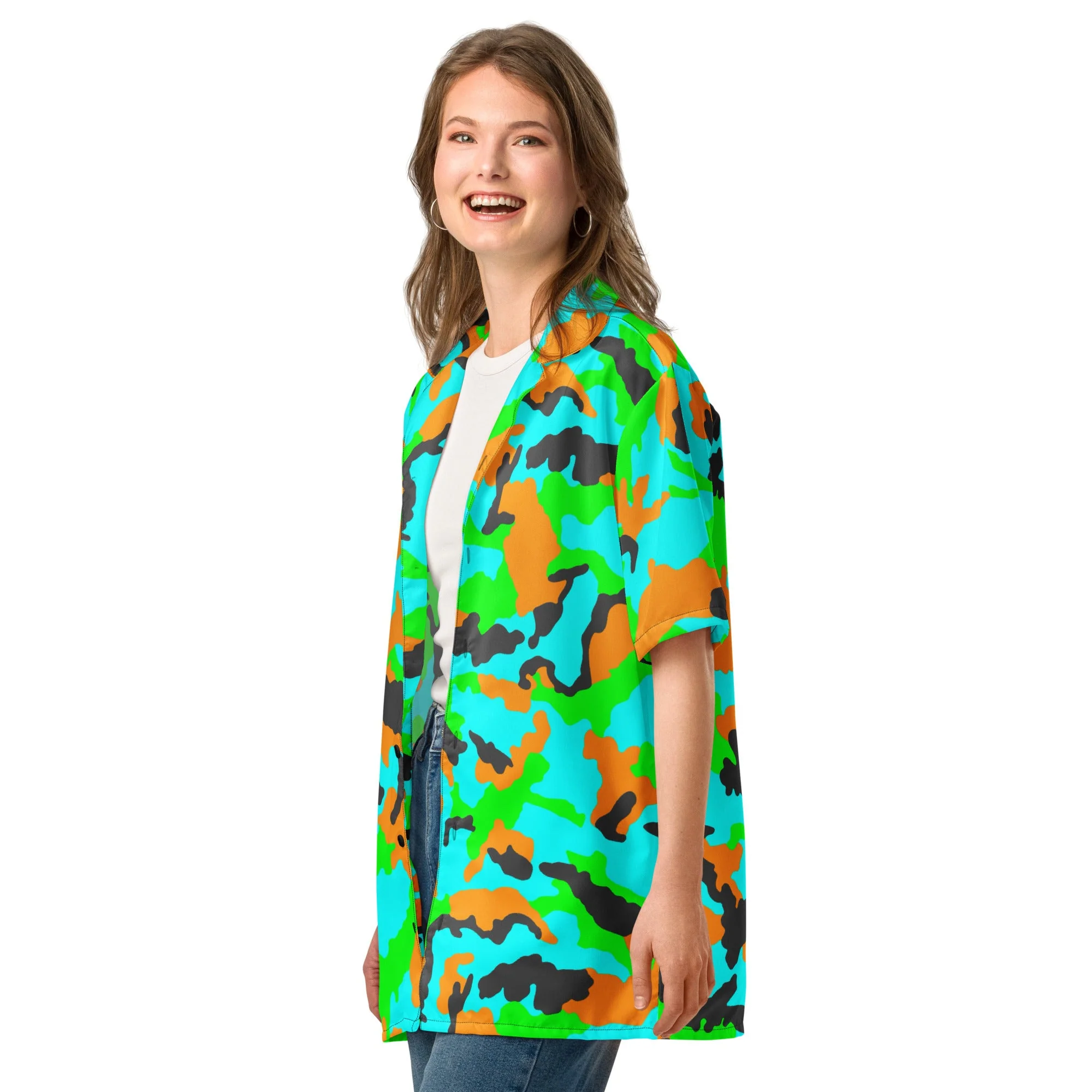 Irish DPM Intrepid CAMO Unisex Short-Sleeve Button Shirt - Image 6