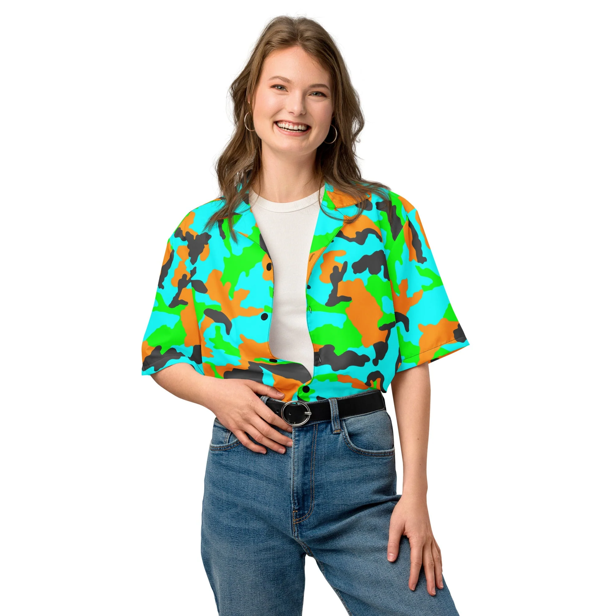 Irish DPM Intrepid CAMO Unisex Short-Sleeve Button Shirt - Image 7