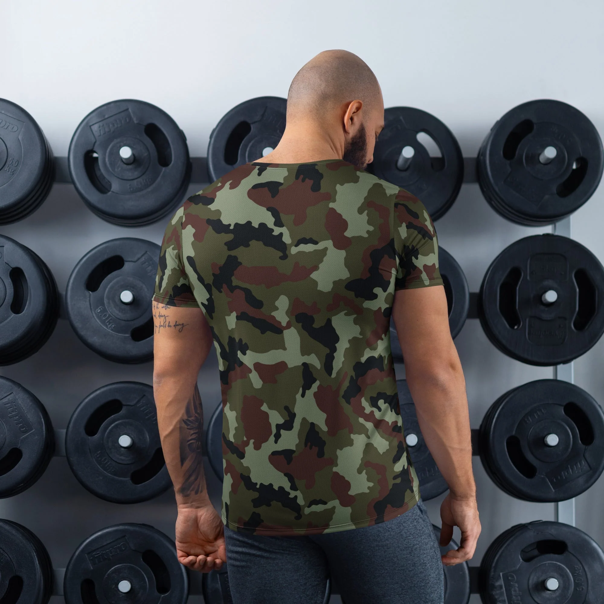 Irish DPM Woodland CAMO Mens Athletic T-Shirt - Image 2