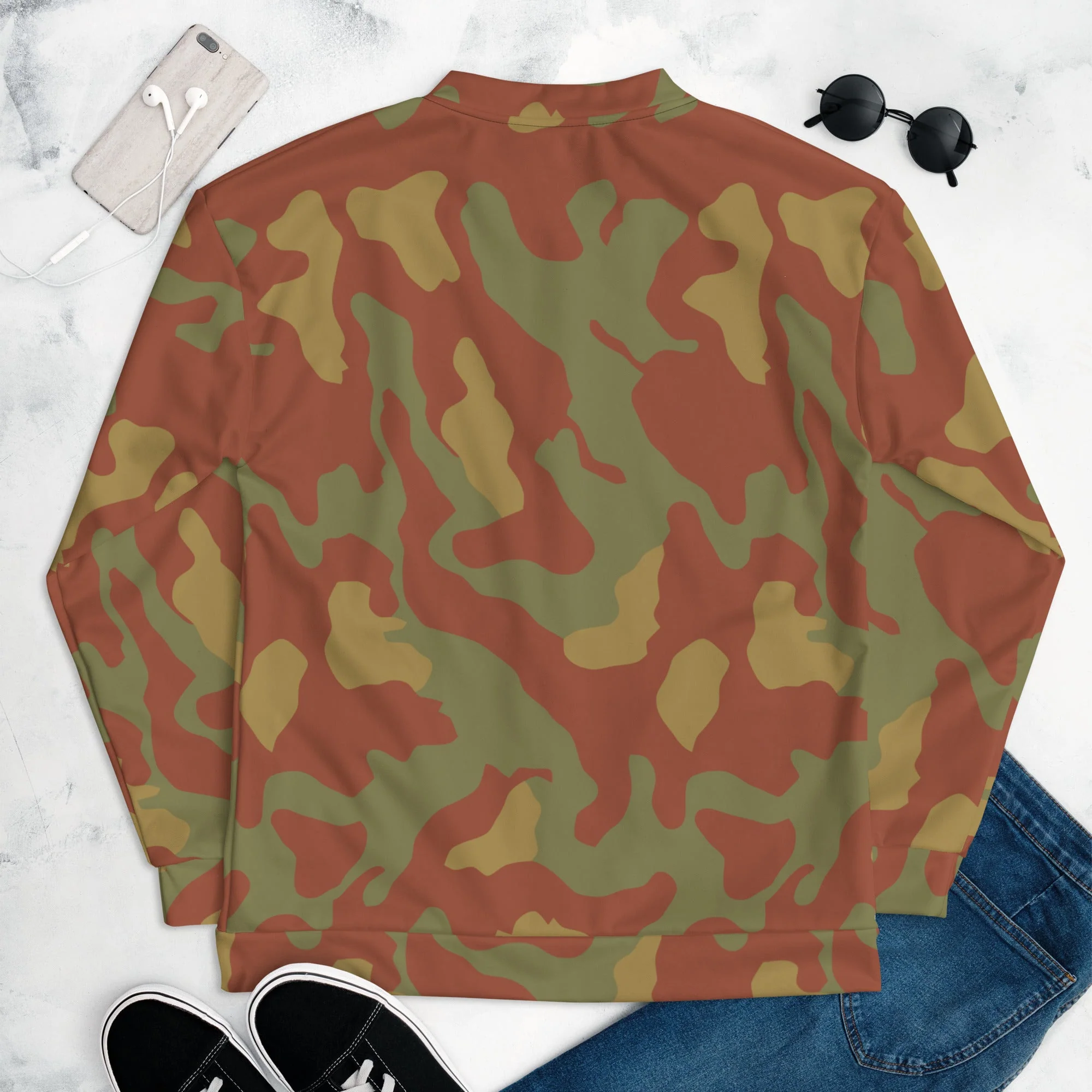 Italian Telo Mimetico Desert CAMO Unisex Bomber Jacket - Image 8