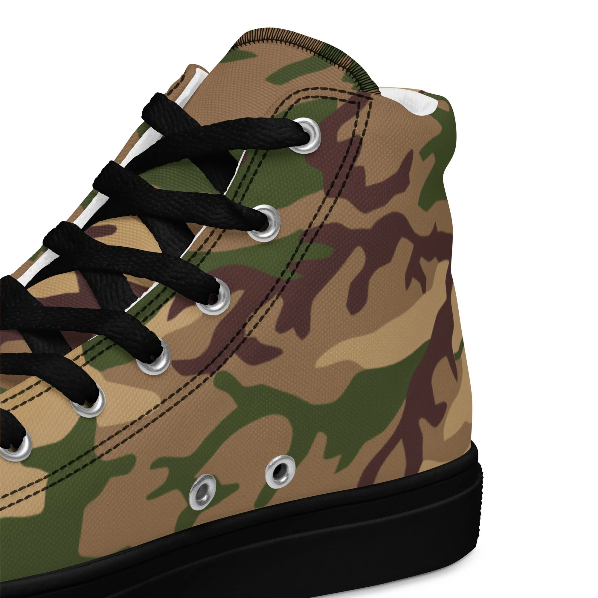 Italian Mimetico Deserto CAMO Mens High-Top Canvas Shoes - Image 4