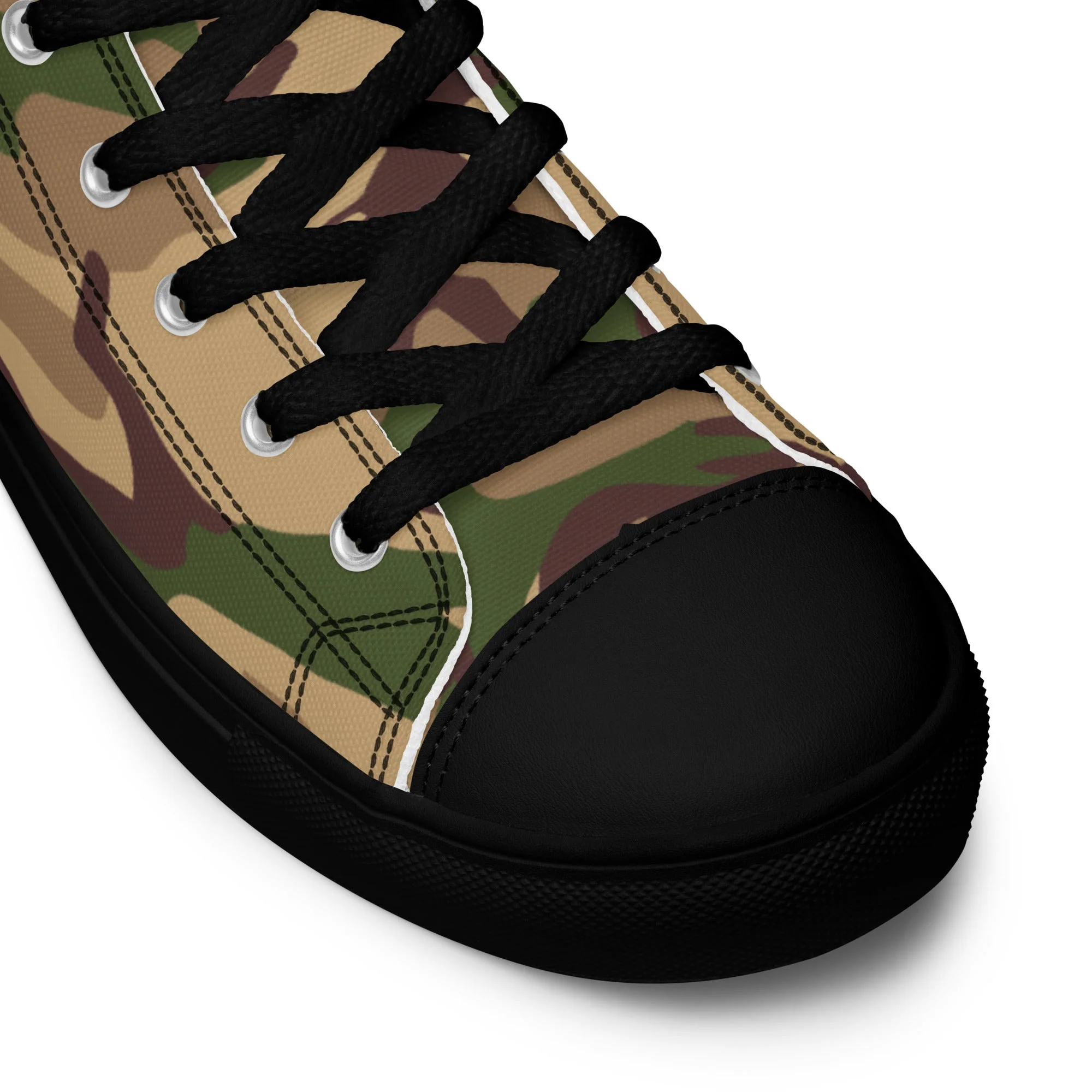 Italian Mimetico Deserto CAMO Mens High-Top Canvas Shoes - Image 5