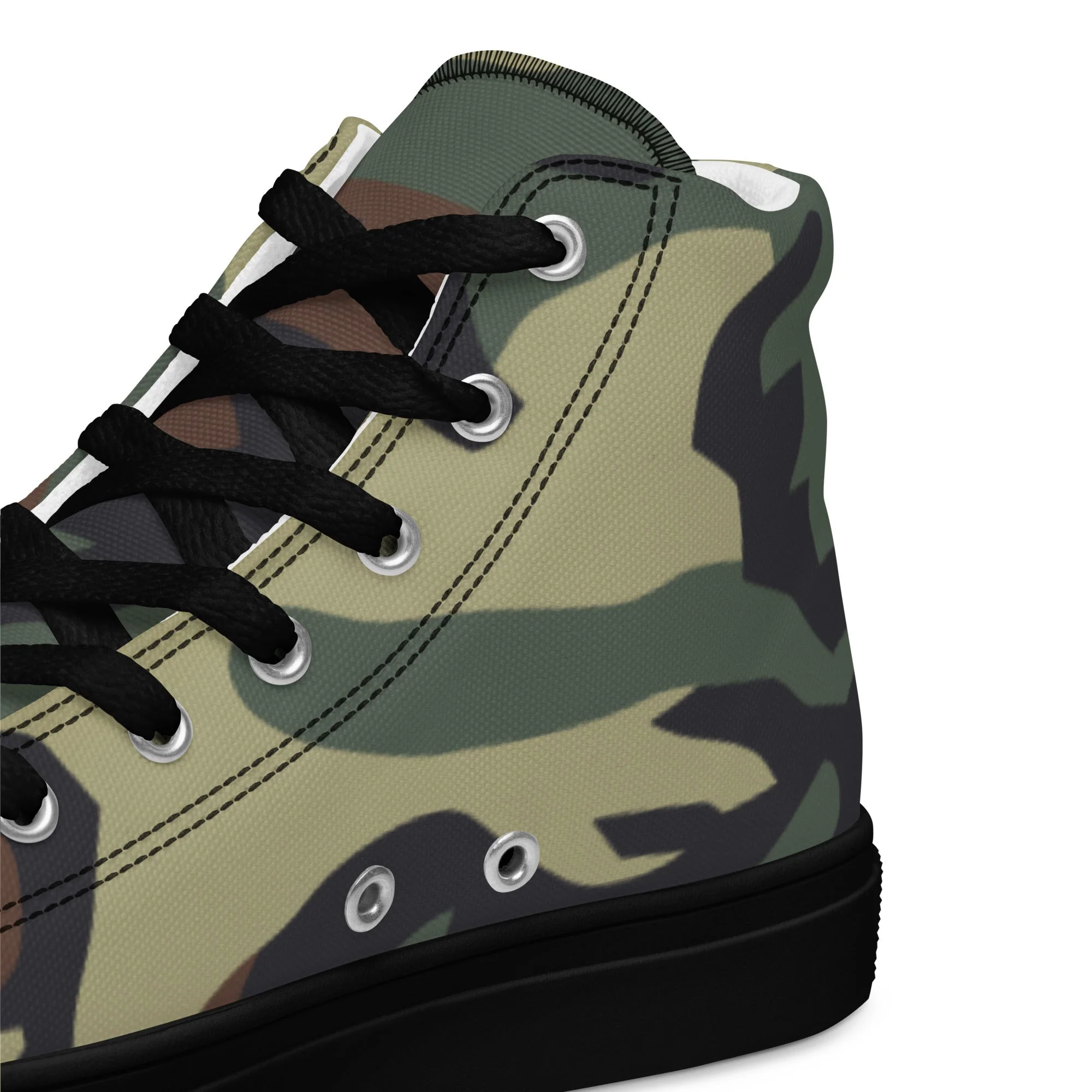 Italian Mimetico Roma 90 Woodland CAMO Mens High-Top Canvas Shoes - Image 4