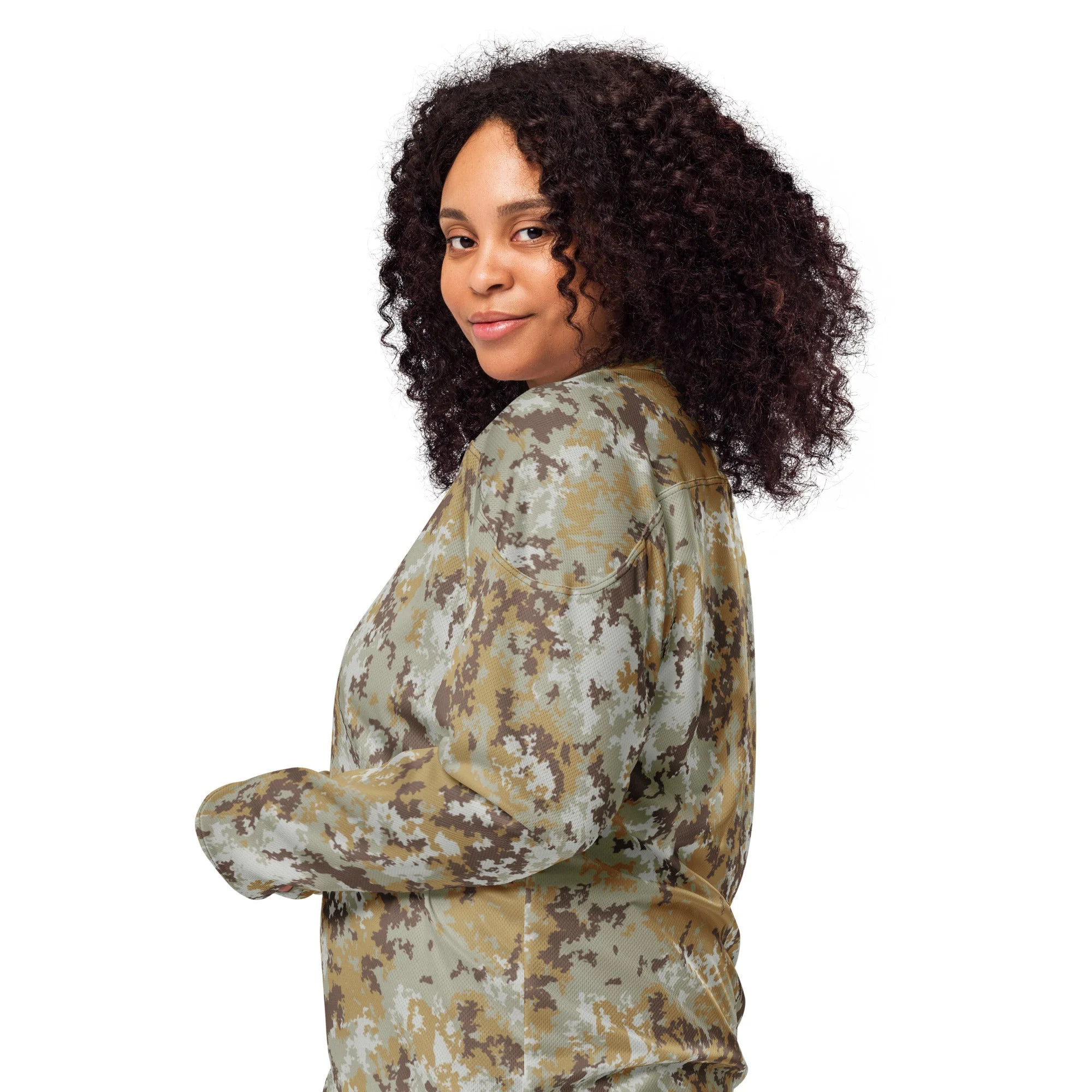 Italian Mimetico Vegetata Desert CAMO Unisex Hockey Fan Jersey - Image 9