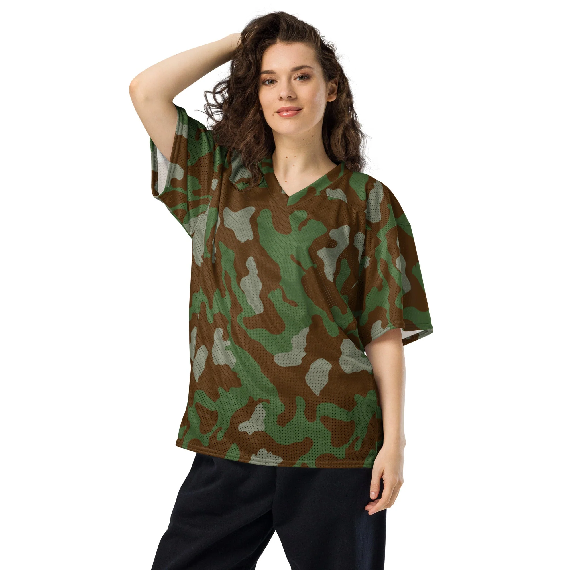 Italian Telo Mimetico Woodland CAMO Unisex American Football Jersey - Image 13