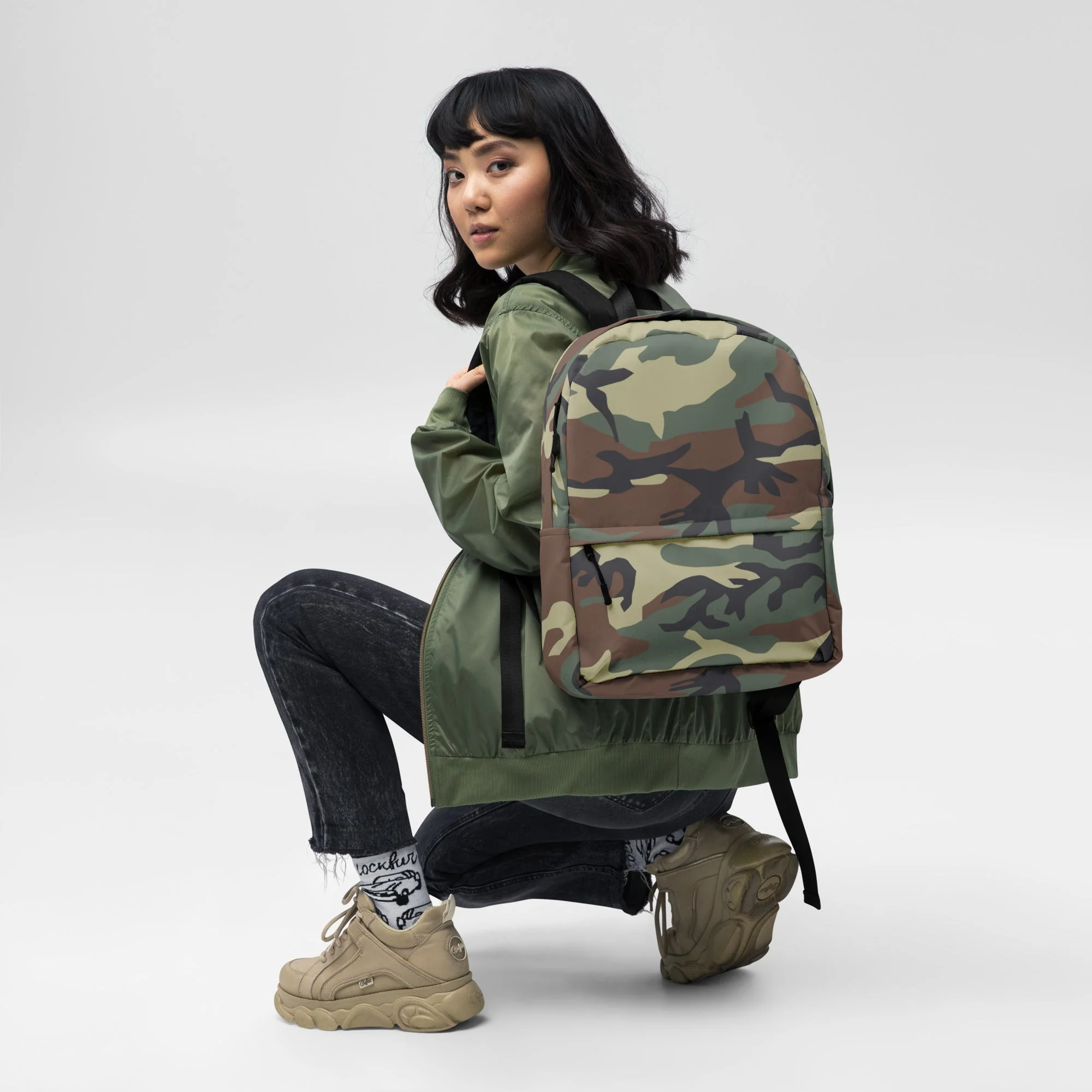 Italian Mimetico Roma 90 Woodland CAMO Backpack - Image 12