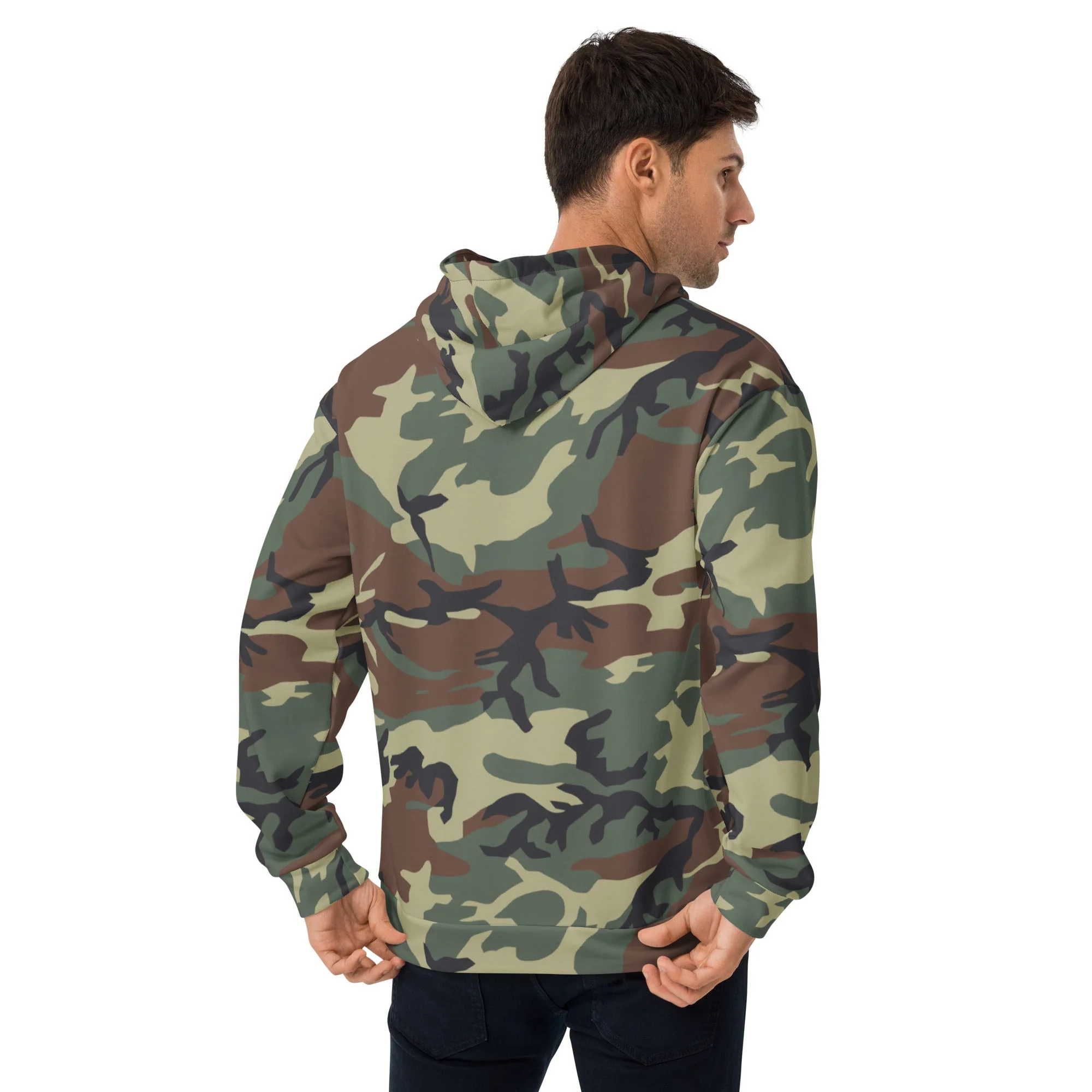 Italian Mimetico Roma 90 Woodland CAMO Unisex Hoodie - Image 3