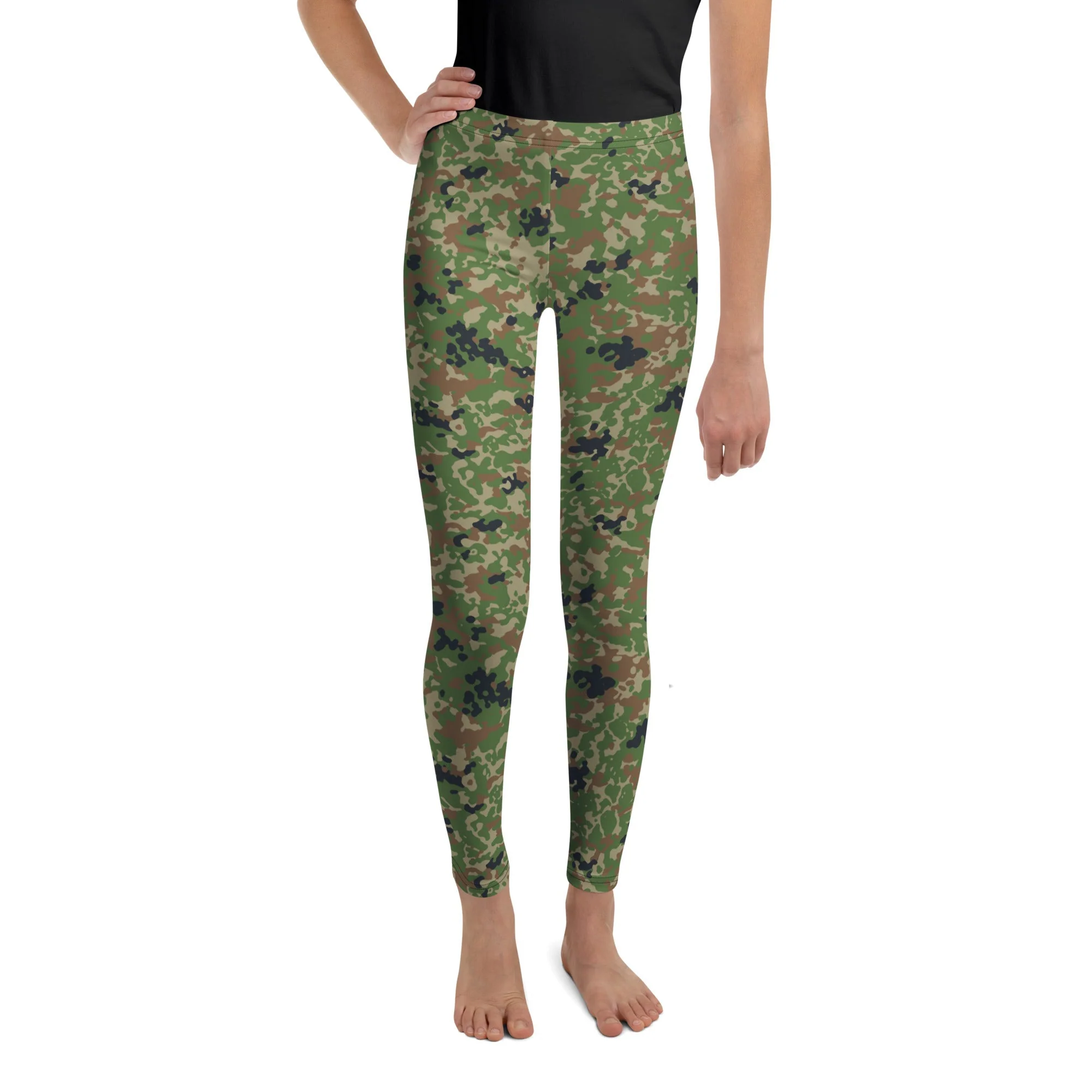 Japanese Flecktarn Jietai Woodland CAMO Youth Leggings - Image 4