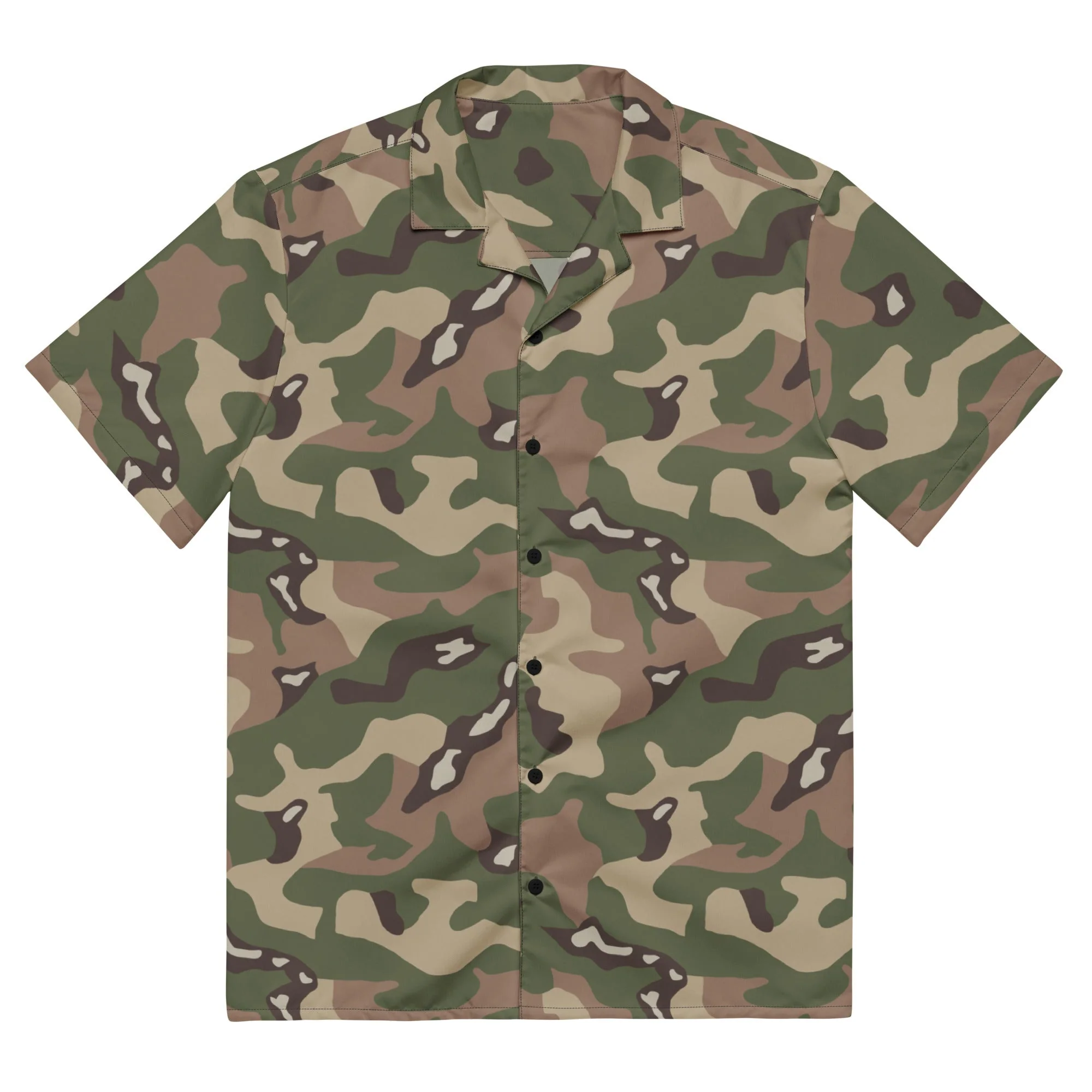 Jordanian Multi-Terrain CAMO Unisex Short-Sleeve Button Shirt - Image 4