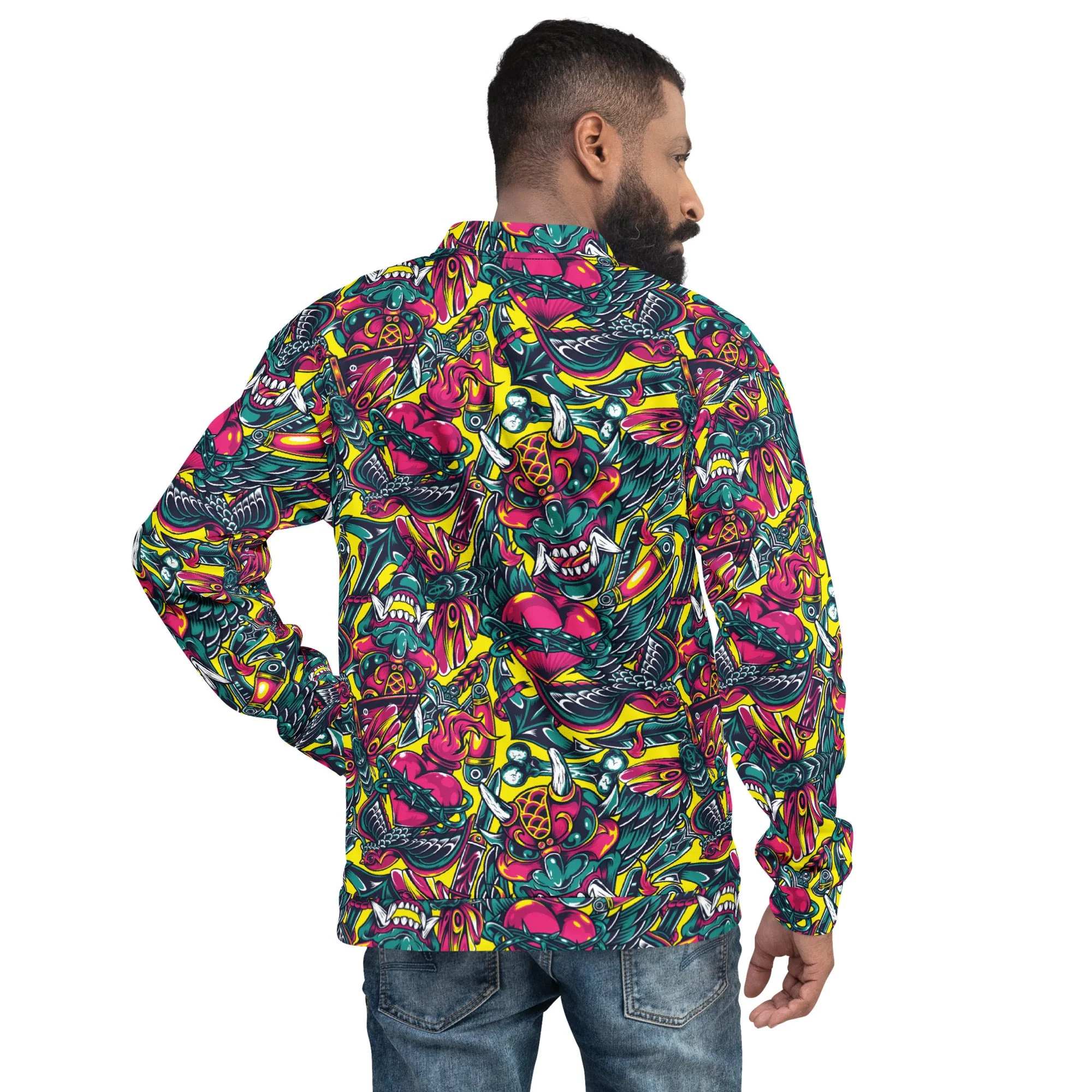 Kabuki Chaos CAMO Unisex Bomber Jacket - Image 4