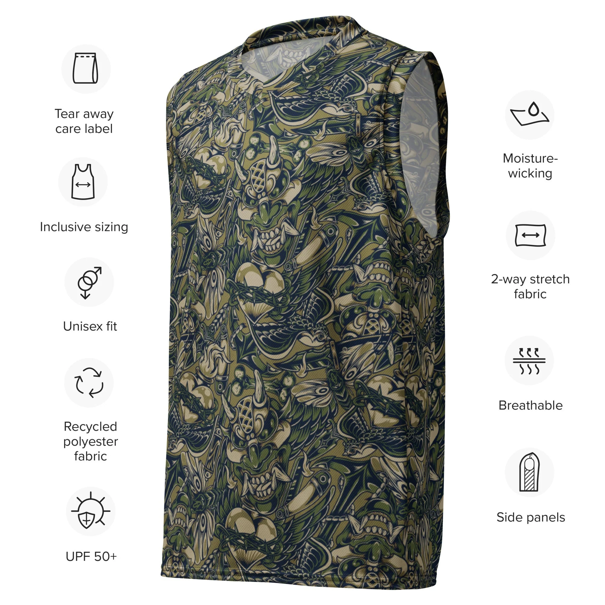 Kabuki Phantom Multi-terrain CAMO Unisex Basketball Jersey - Image 3