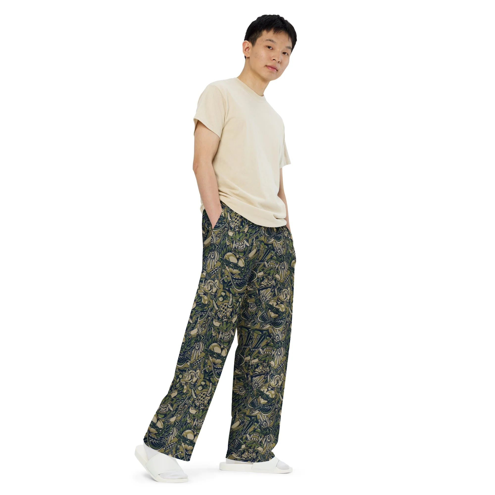 Kabuki Phantom Multi-terrain CAMO Unisex Wide-Leg Leisure Pants - Image 5