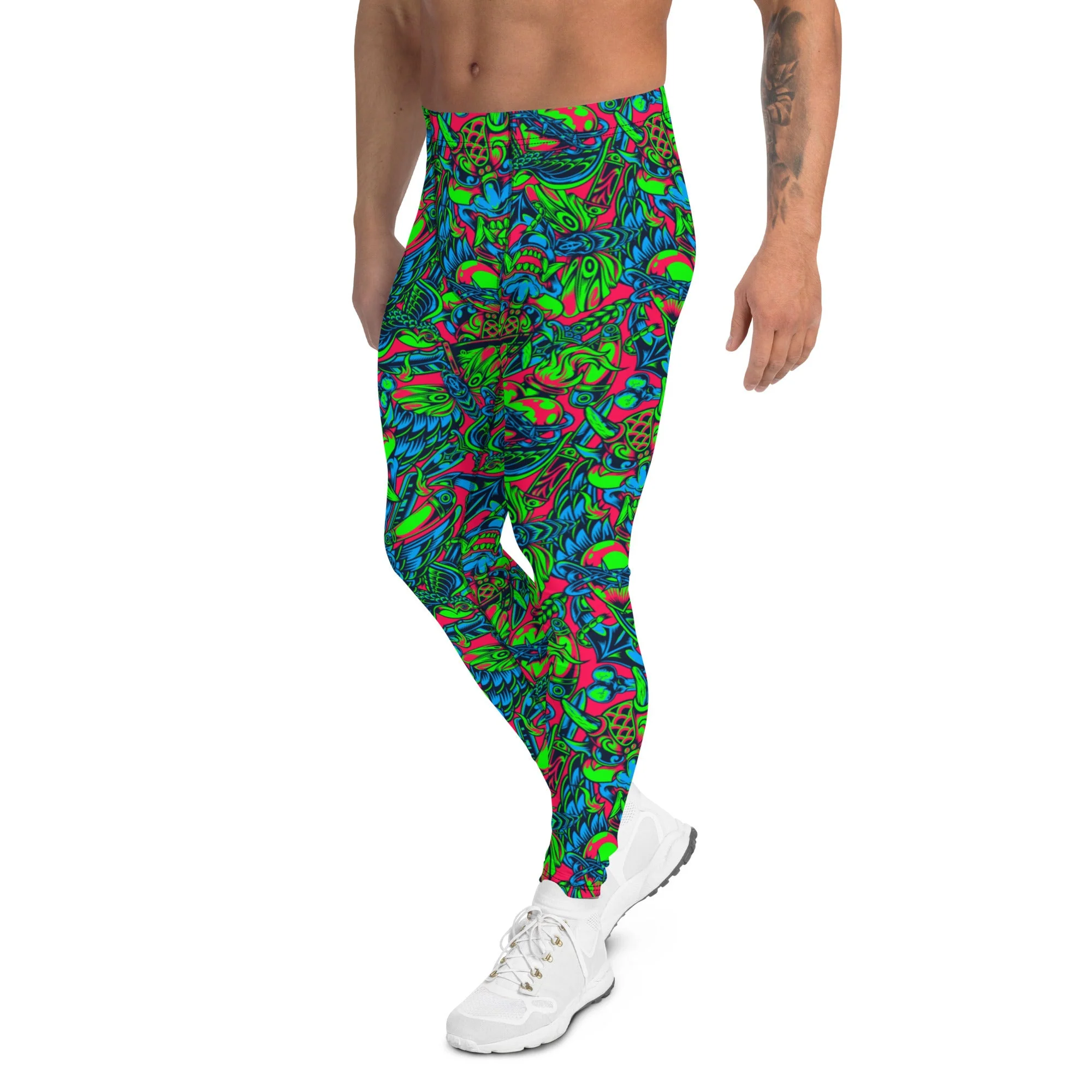 Kabuki Phantom Neon CAMO Mens Leggings - Image 4