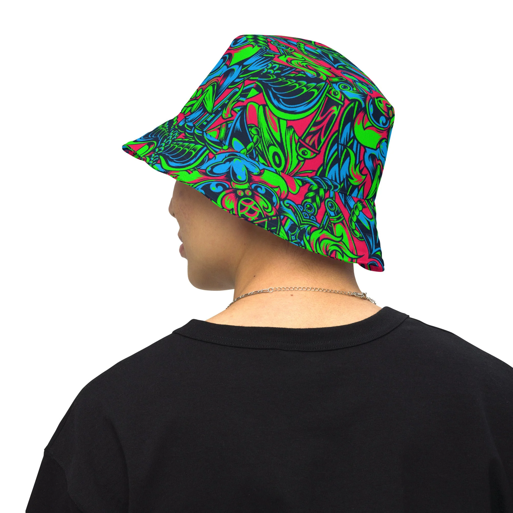 Kabuki Phantom Neon CAMO Reversible Bucket Hat - Image 6
