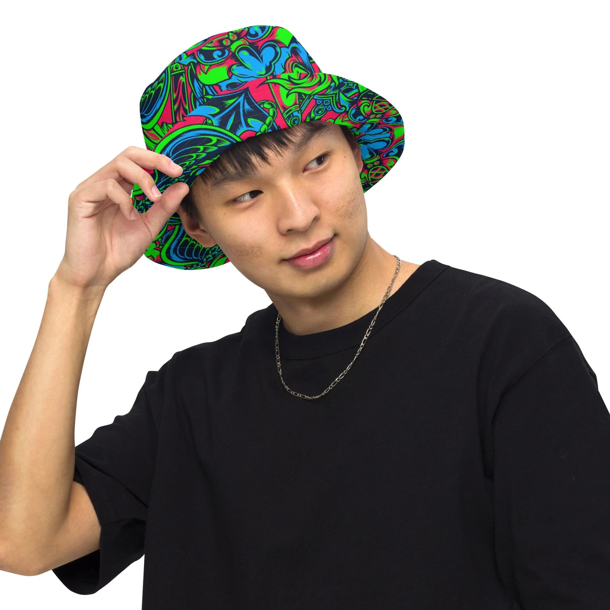 Kabuki Phantom Neon CAMO Reversible Bucket Hat - Image 8