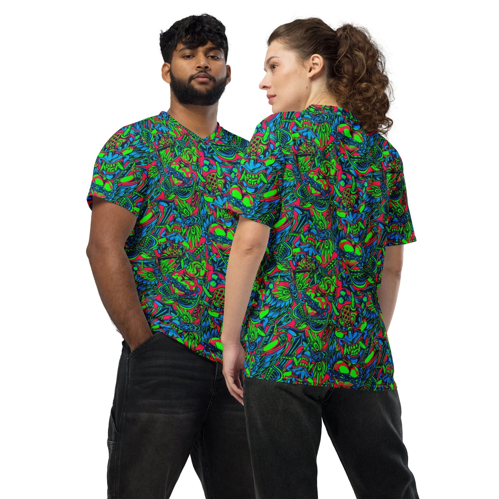 Kabuki Phantom Neon CAMO Unisex Sports Jersey