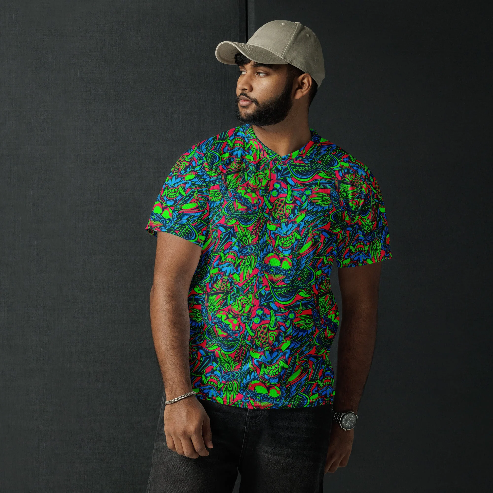 Kabuki Phantom Neon CAMO Unisex Sports Jersey - Image 10