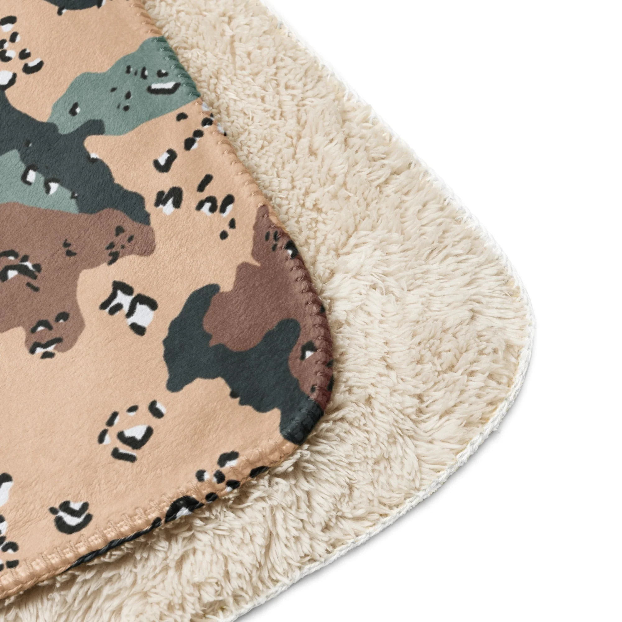 Kazakhstan Chocolate Chip CAMO Sherpa Blanket - Image 10