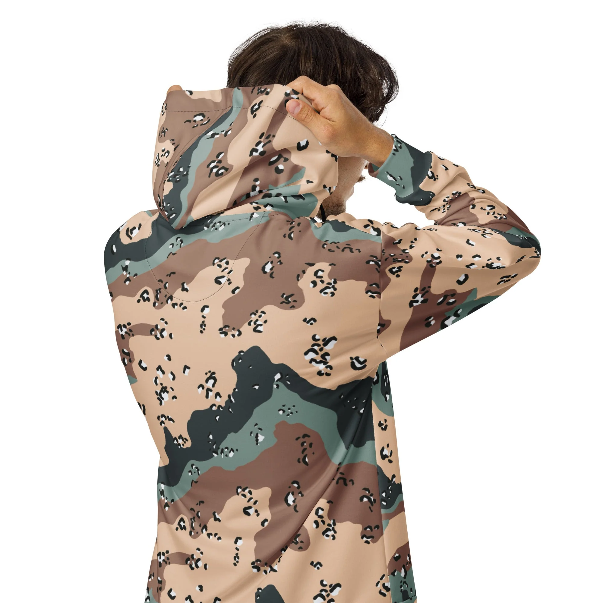 Kazakhstan Chocolate Chip CAMO Unisex Zip Hoodie - Image 11