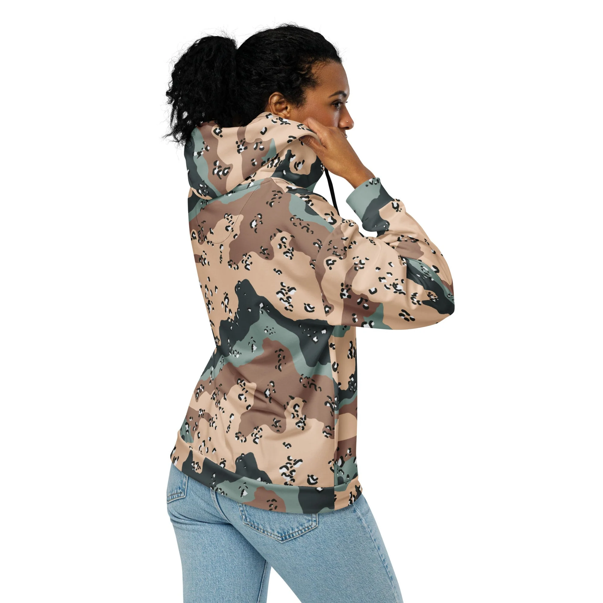 Kazakhstan Chocolate Chip CAMO Unisex Zip Hoodie - Image 12