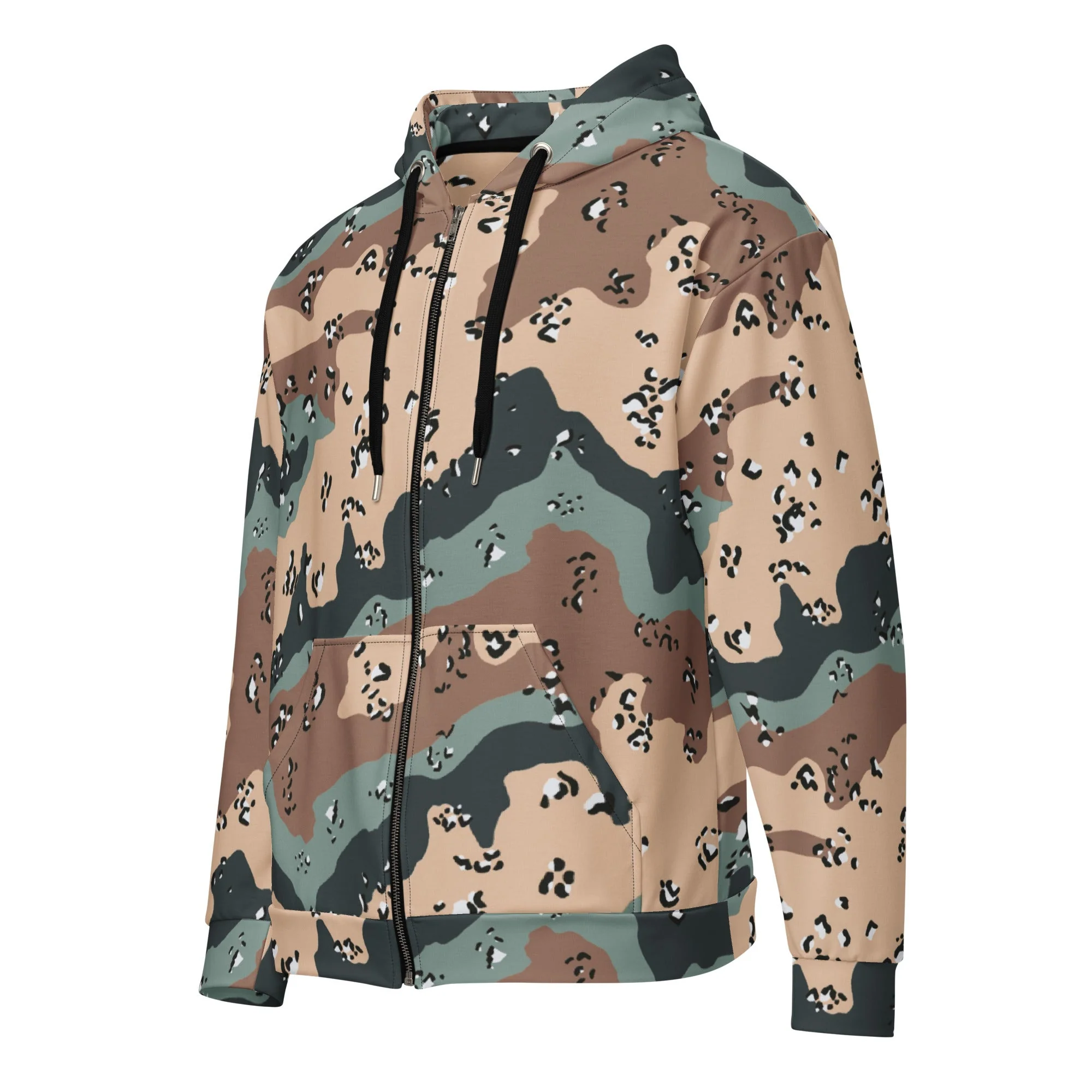 Kazakhstan Chocolate Chip CAMO Unisex Zip Hoodie - Image 2