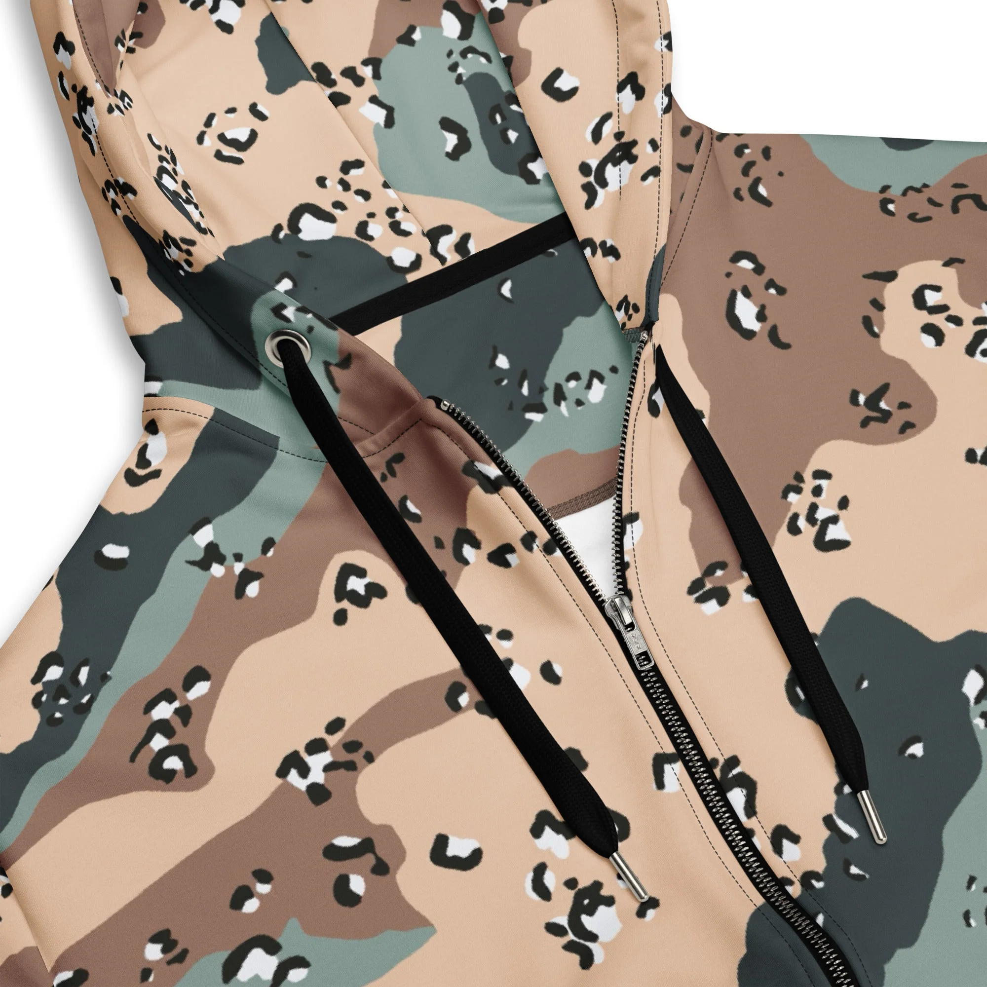Kazakhstan Chocolate Chip CAMO Unisex Zip Hoodie - Image 3