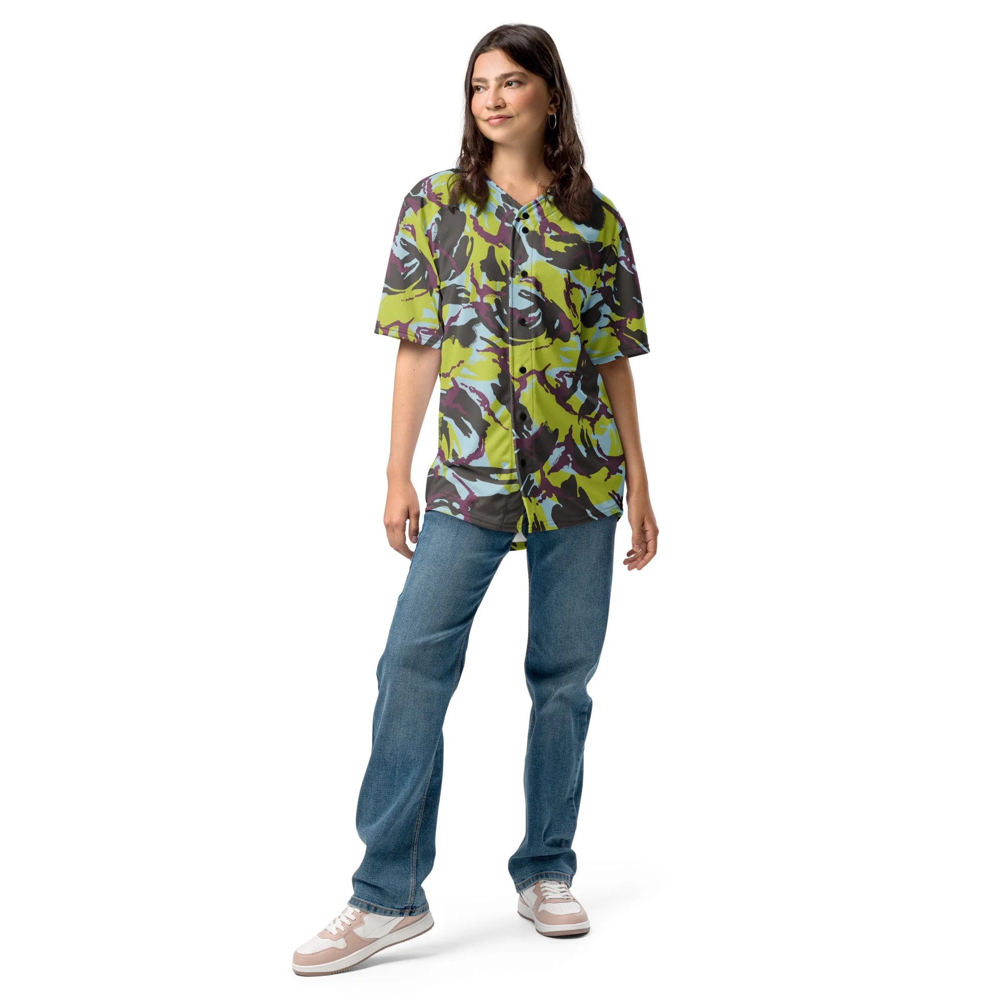 Kenyan DPM Navy CAMO Unisex Baseball Jersey - Image 10
