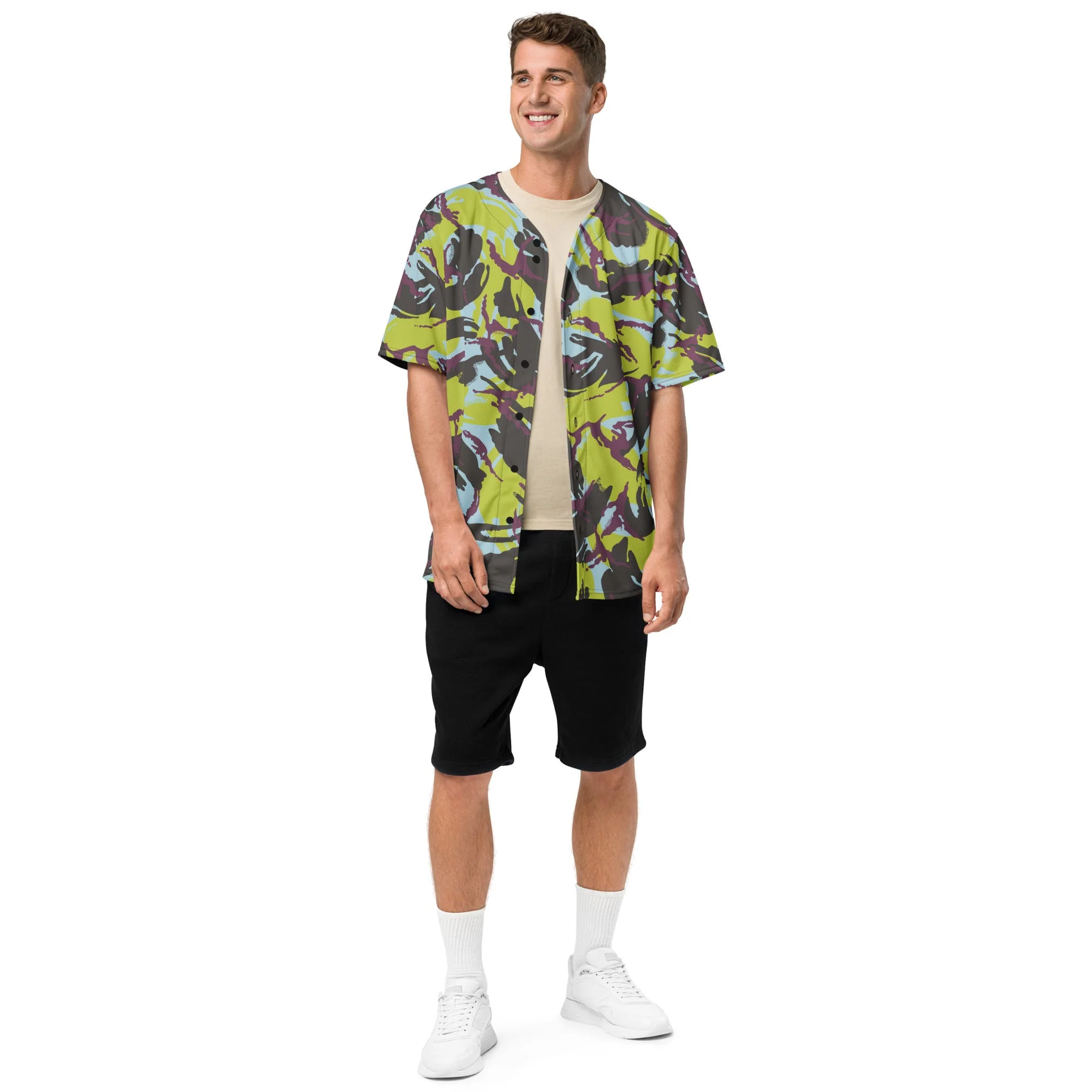Kenyan DPM Navy CAMO Unisex Baseball Jersey - Image 14