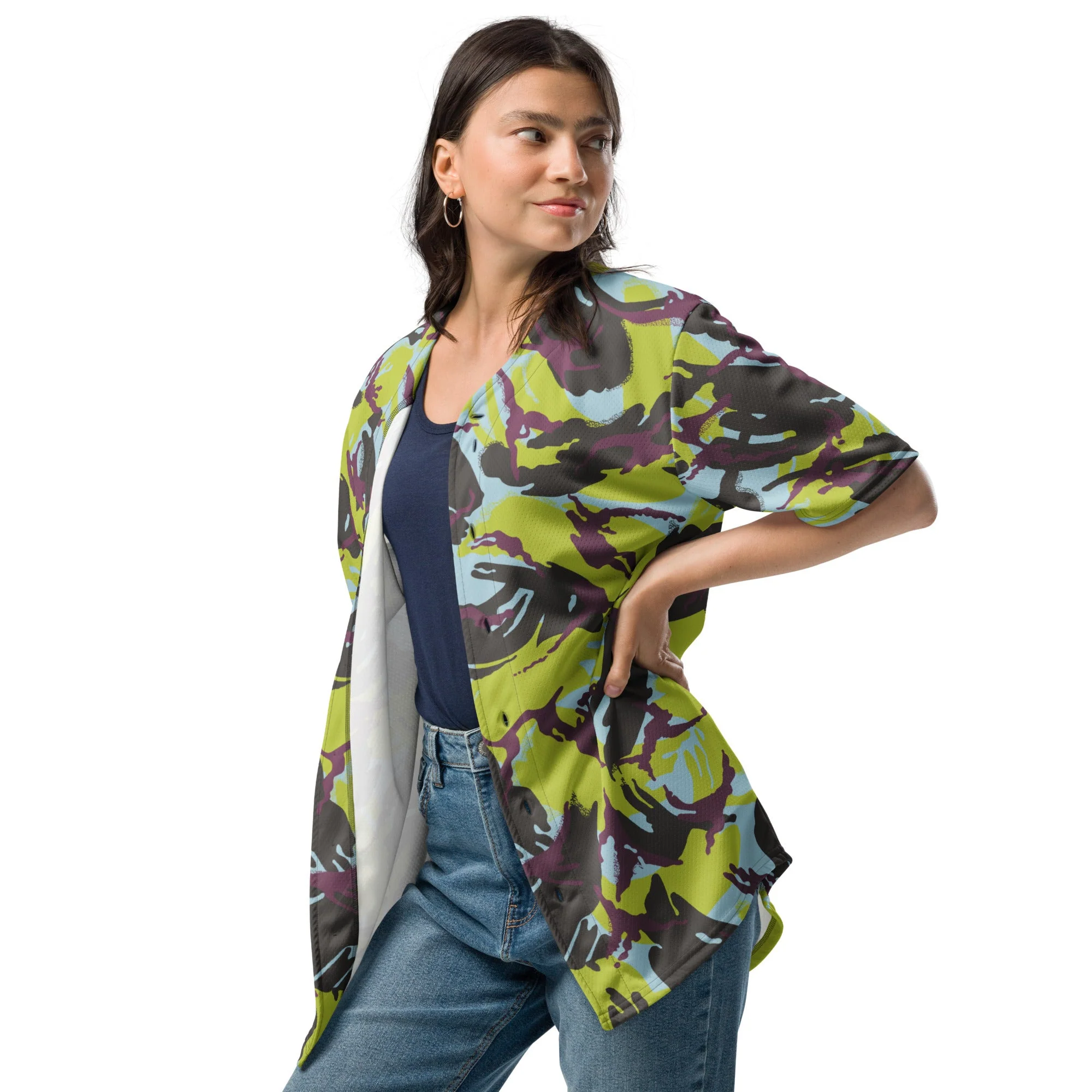 Kenyan DPM Navy CAMO Unisex Baseball Jersey - Image 3