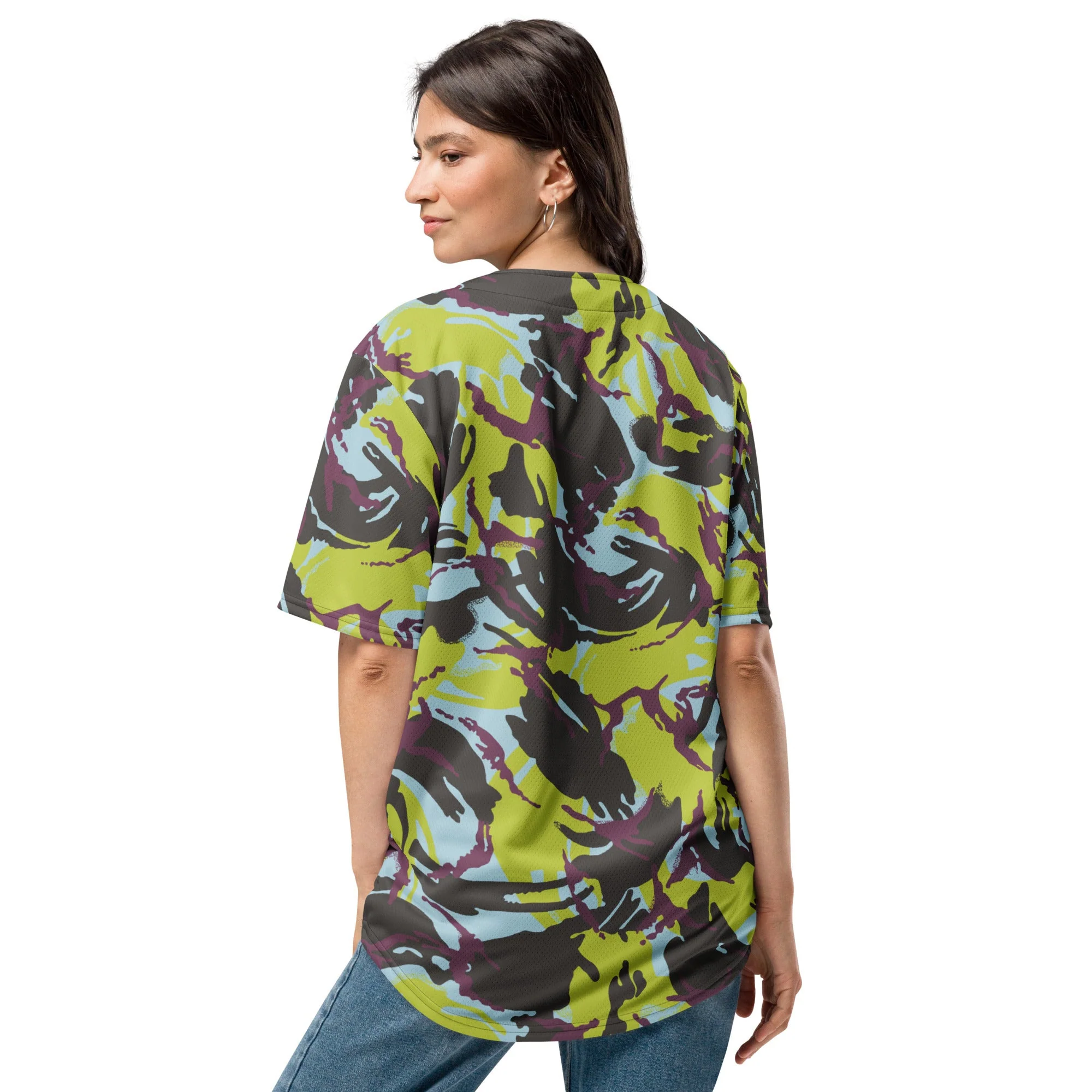 Kenyan DPM Navy CAMO Unisex Baseball Jersey - Image 4