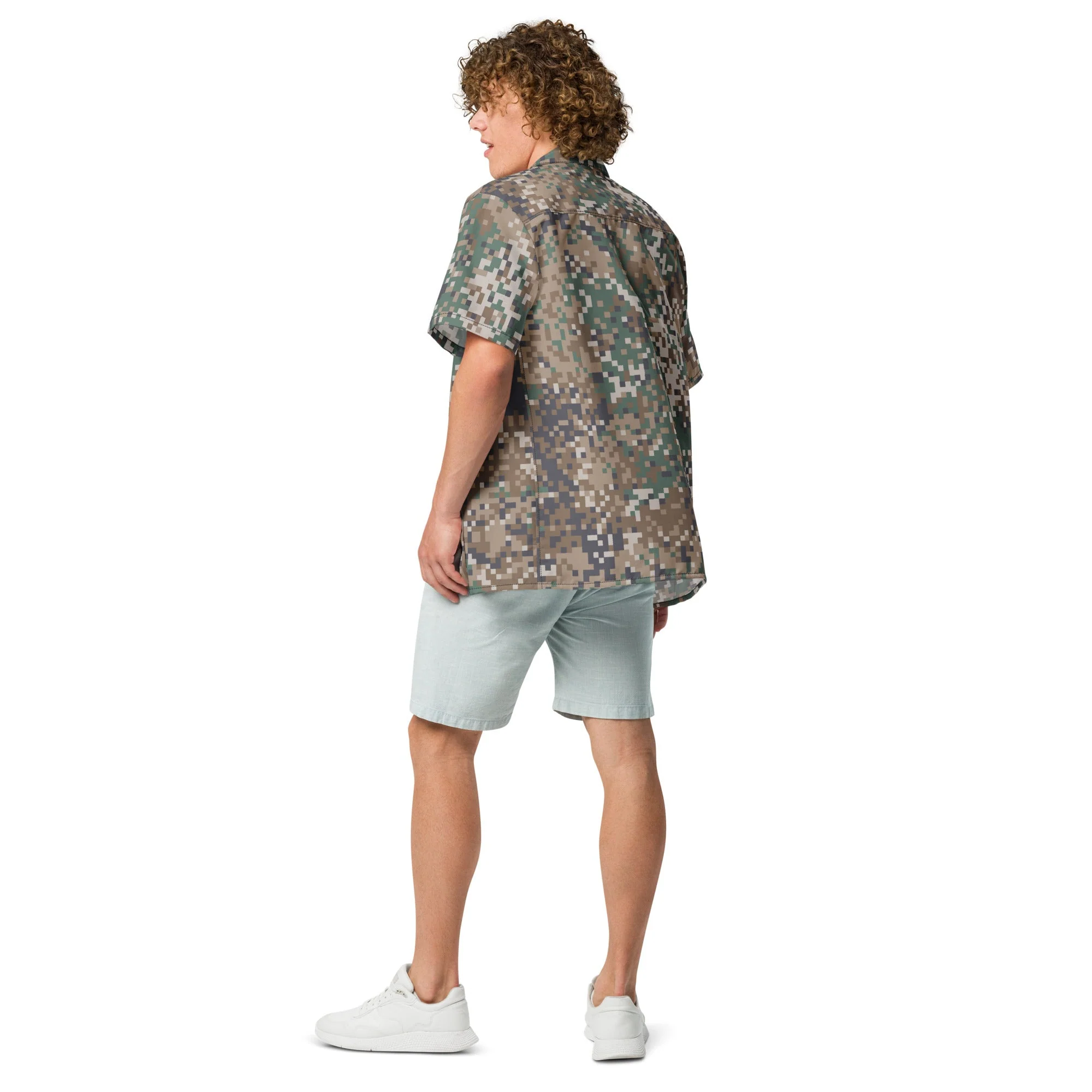 Latvian LATPAT CAMO Unisex Short-Sleeve Button Shirt - Image 12