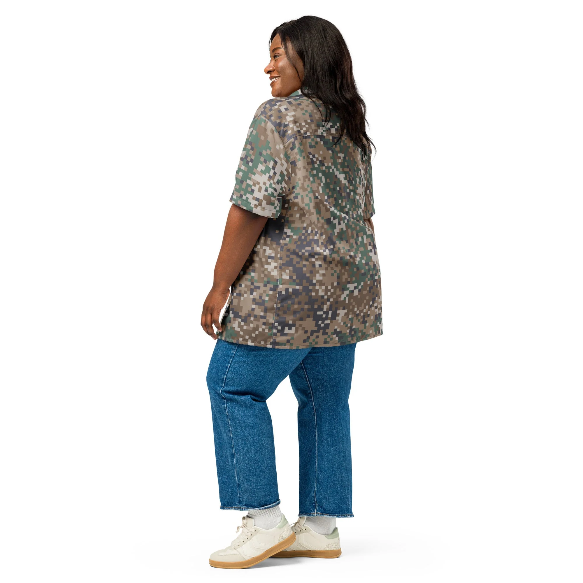 Latvian LATPAT CAMO Unisex Short-Sleeve Button Shirt - Image 19