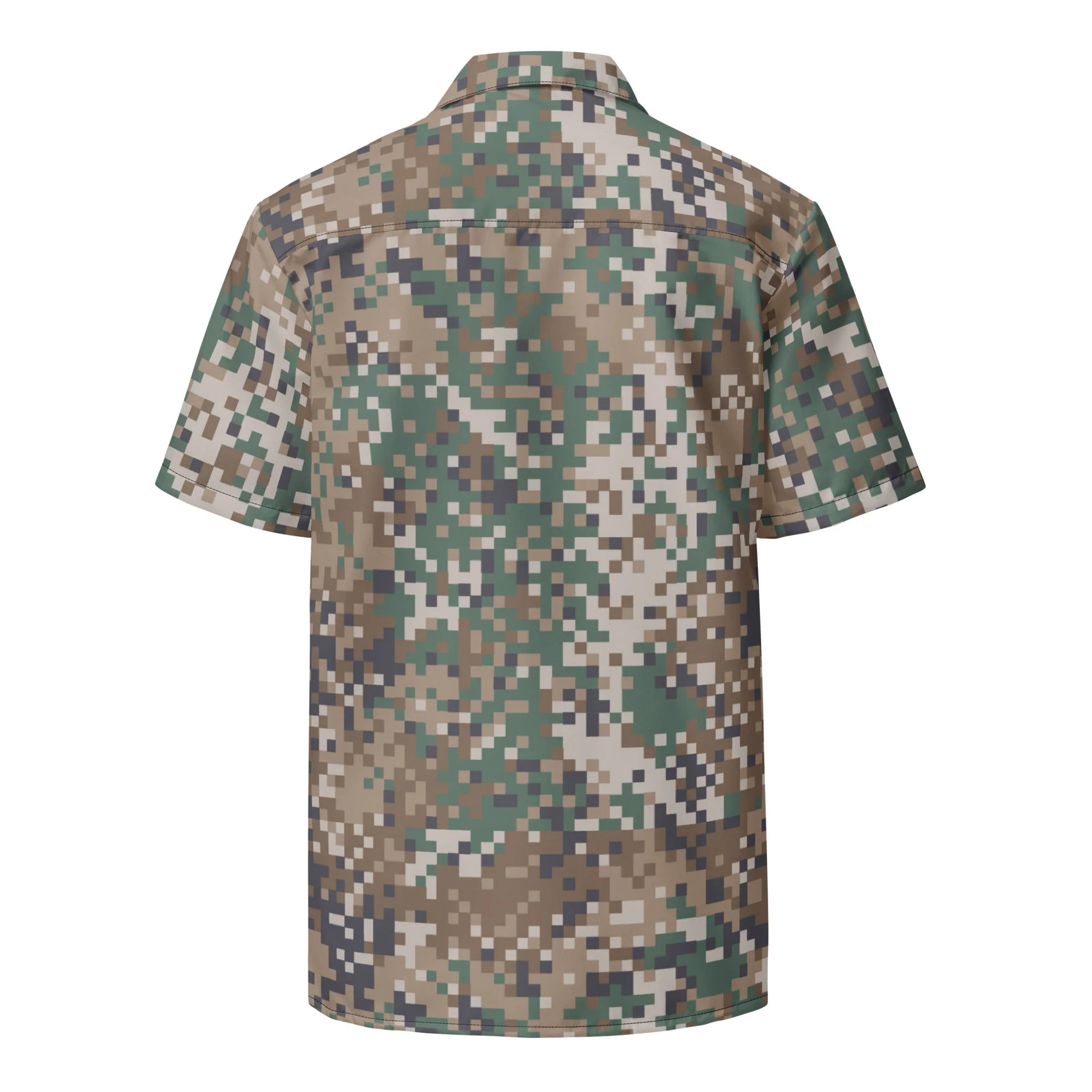 Latvian LATPAT CAMO Unisex Short-Sleeve Button Shirt - Image 7