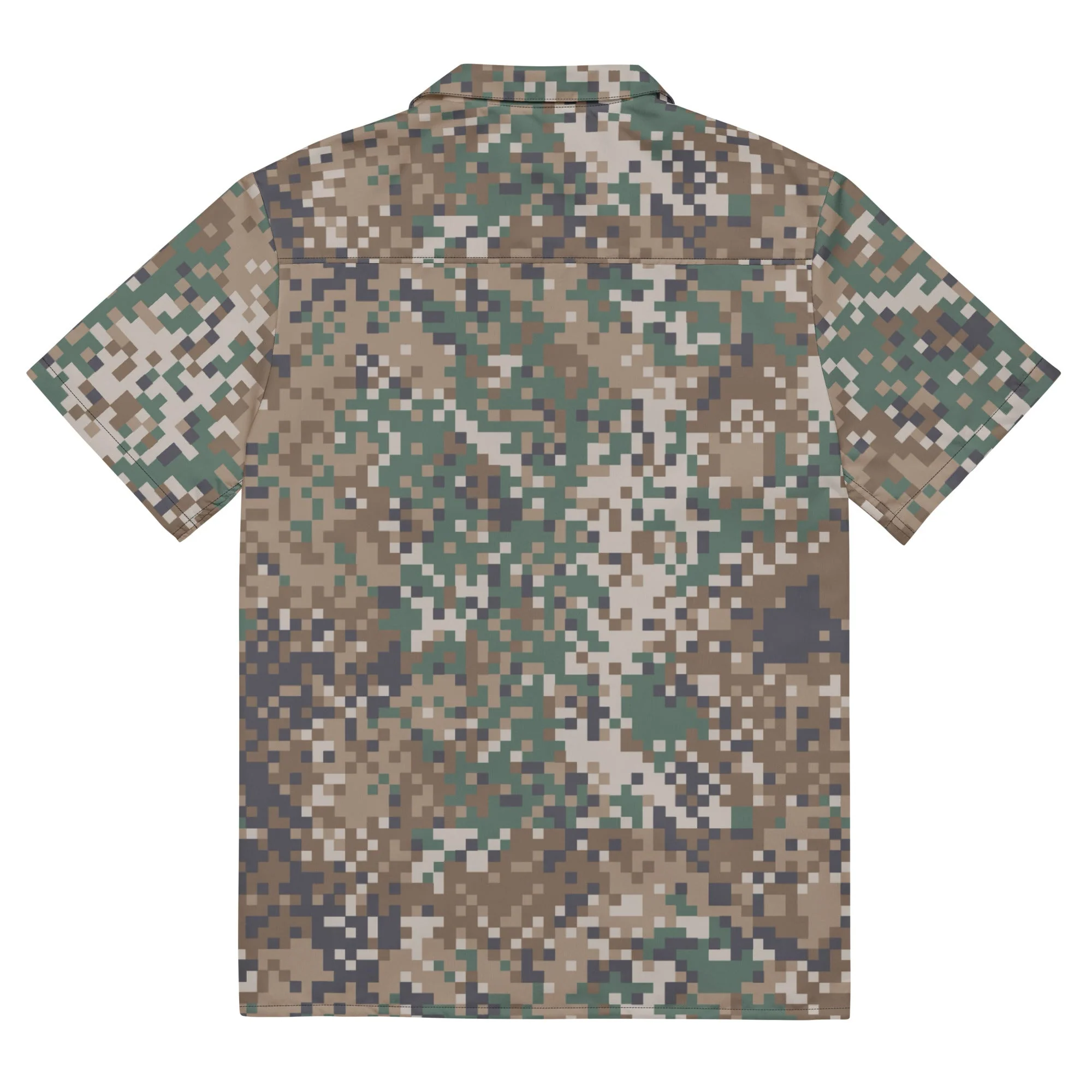 Latvian LATPAT CAMO Unisex Short-Sleeve Button Shirt - Image 8