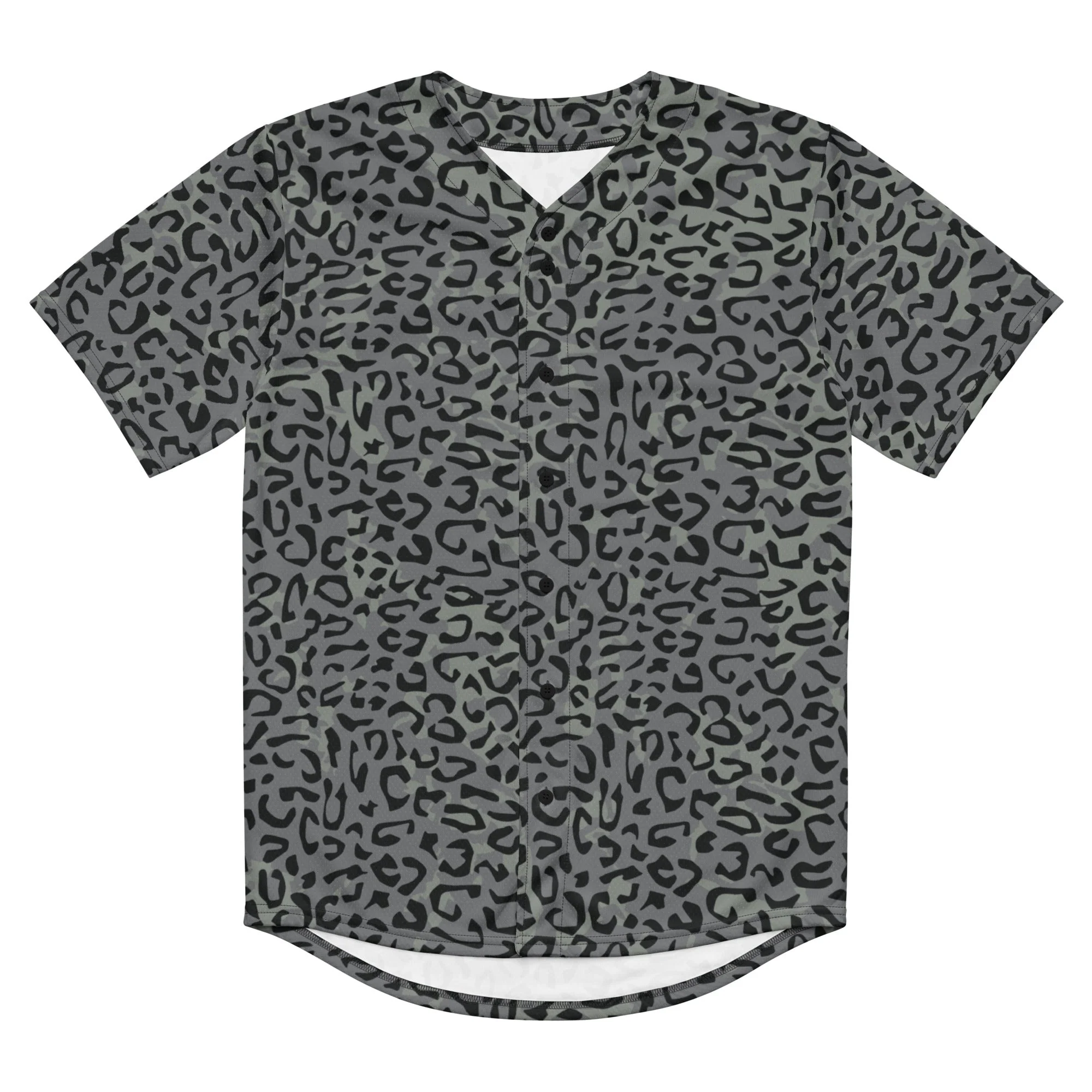 Leopard Spot Grey CAMO Unisex Baseball Jersey - Image 12