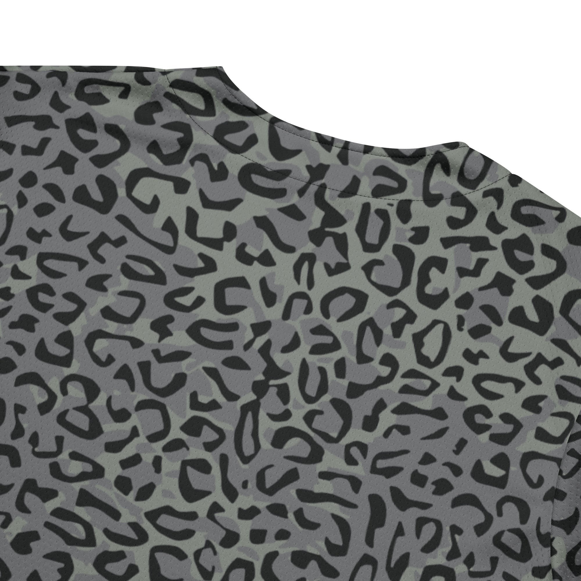 Leopard Spot Grey CAMO Unisex Baseball Jersey - Image 5