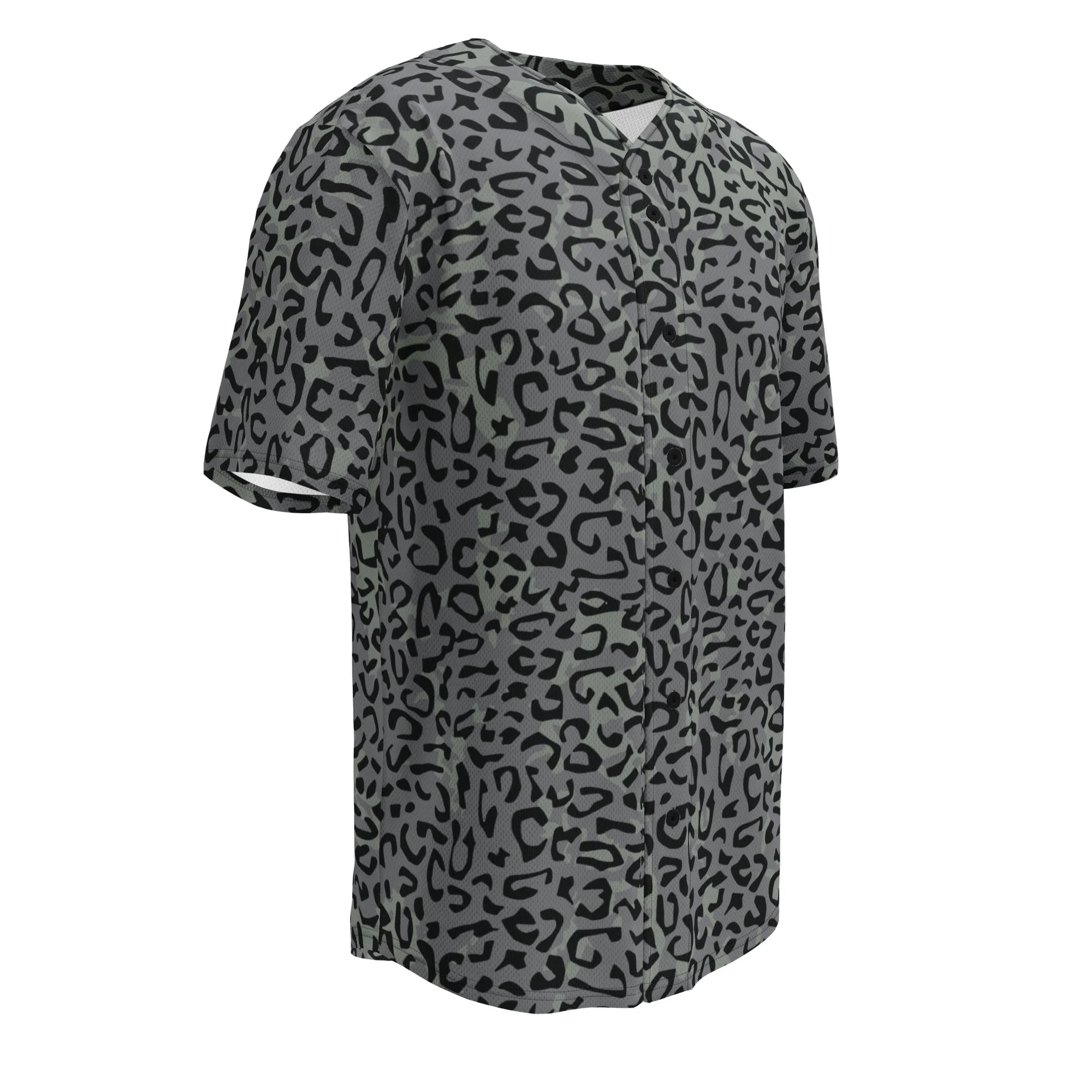 Leopard Spot Grey CAMO Unisex Baseball Jersey - Image 7