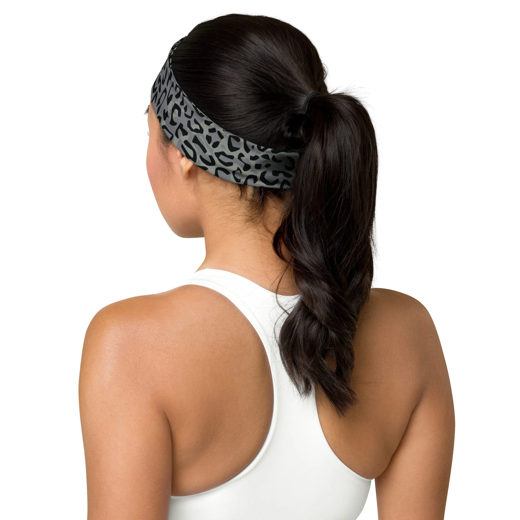 Leopard Spot Grey CAMO Headband - Image 5