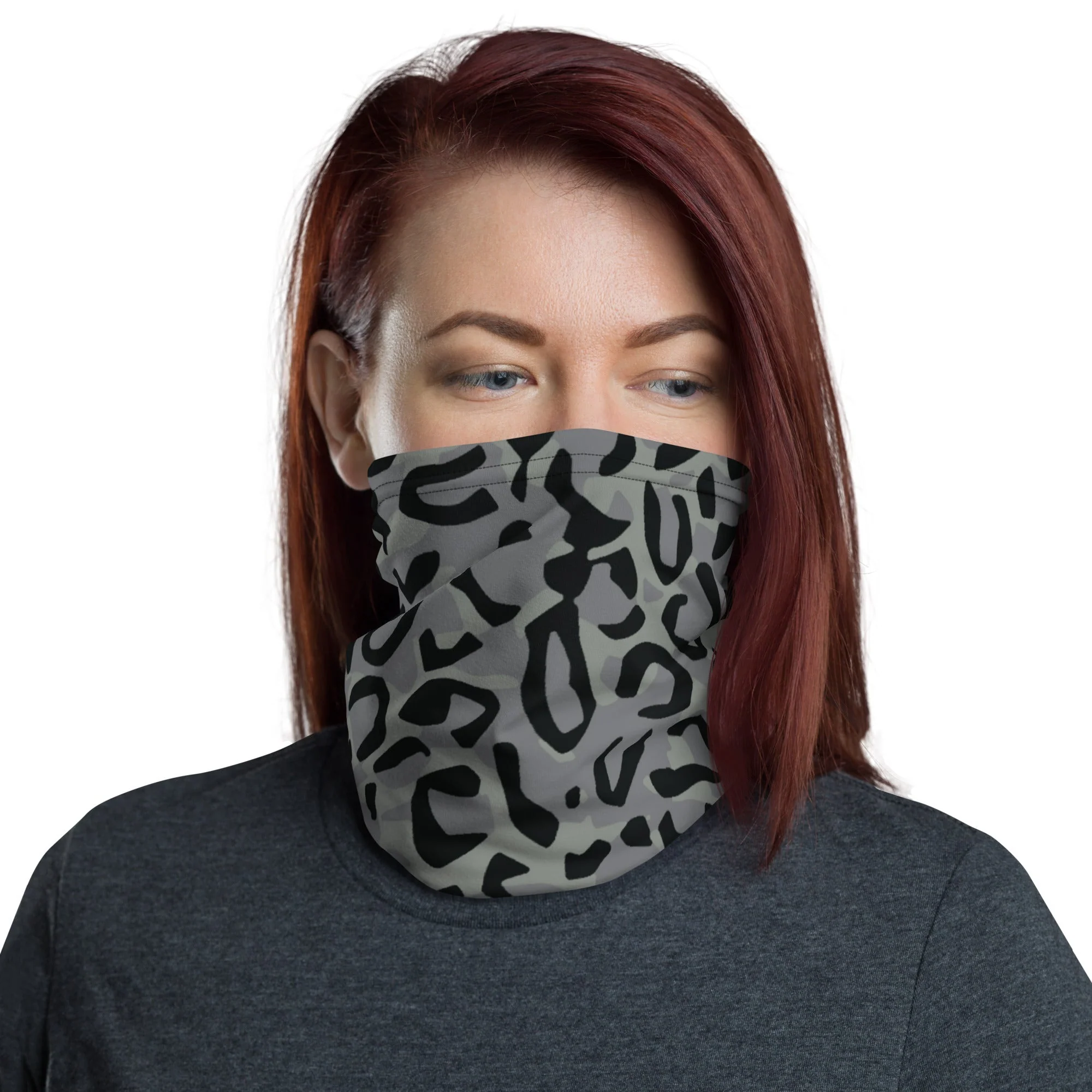 Leopard Spot Grey CAMO Neck Gaiter - Image 4