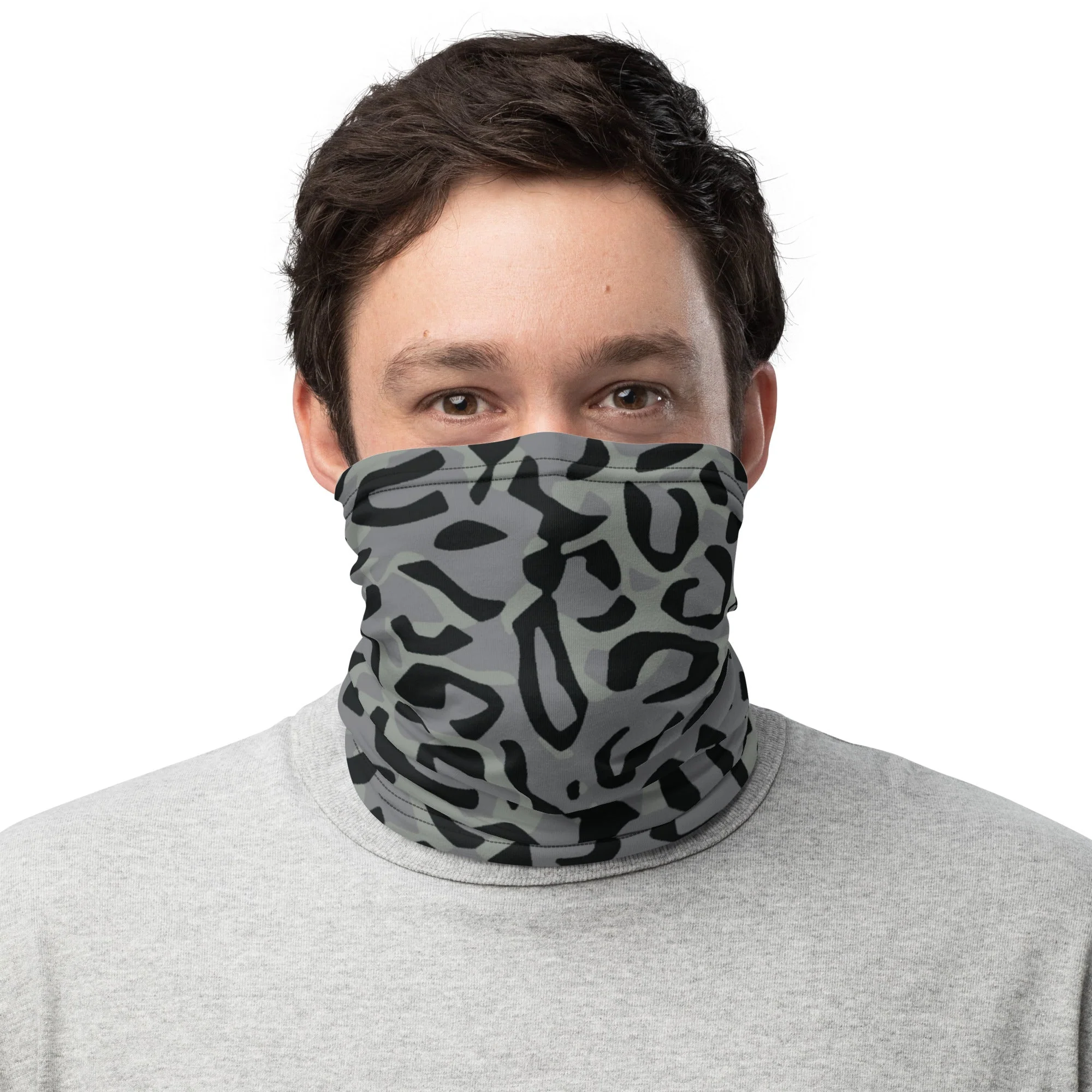 Leopard Spot Grey CAMO Neck Gaiter - Image 8