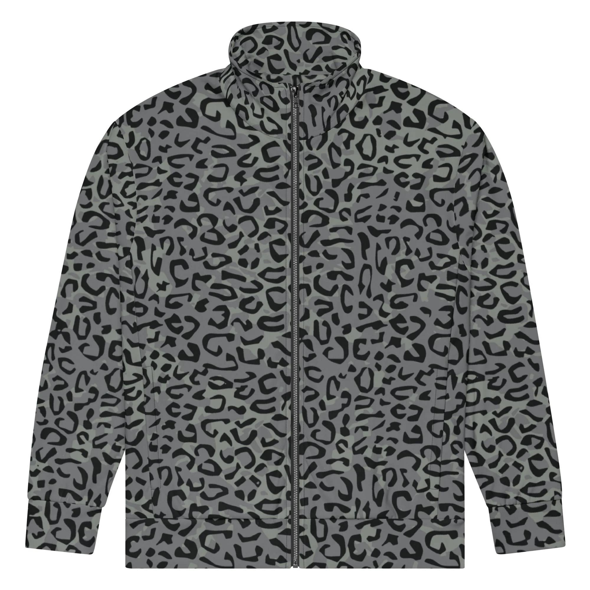 Leopard Spot Grey CAMO Unisex Track Jacket - Image 13
