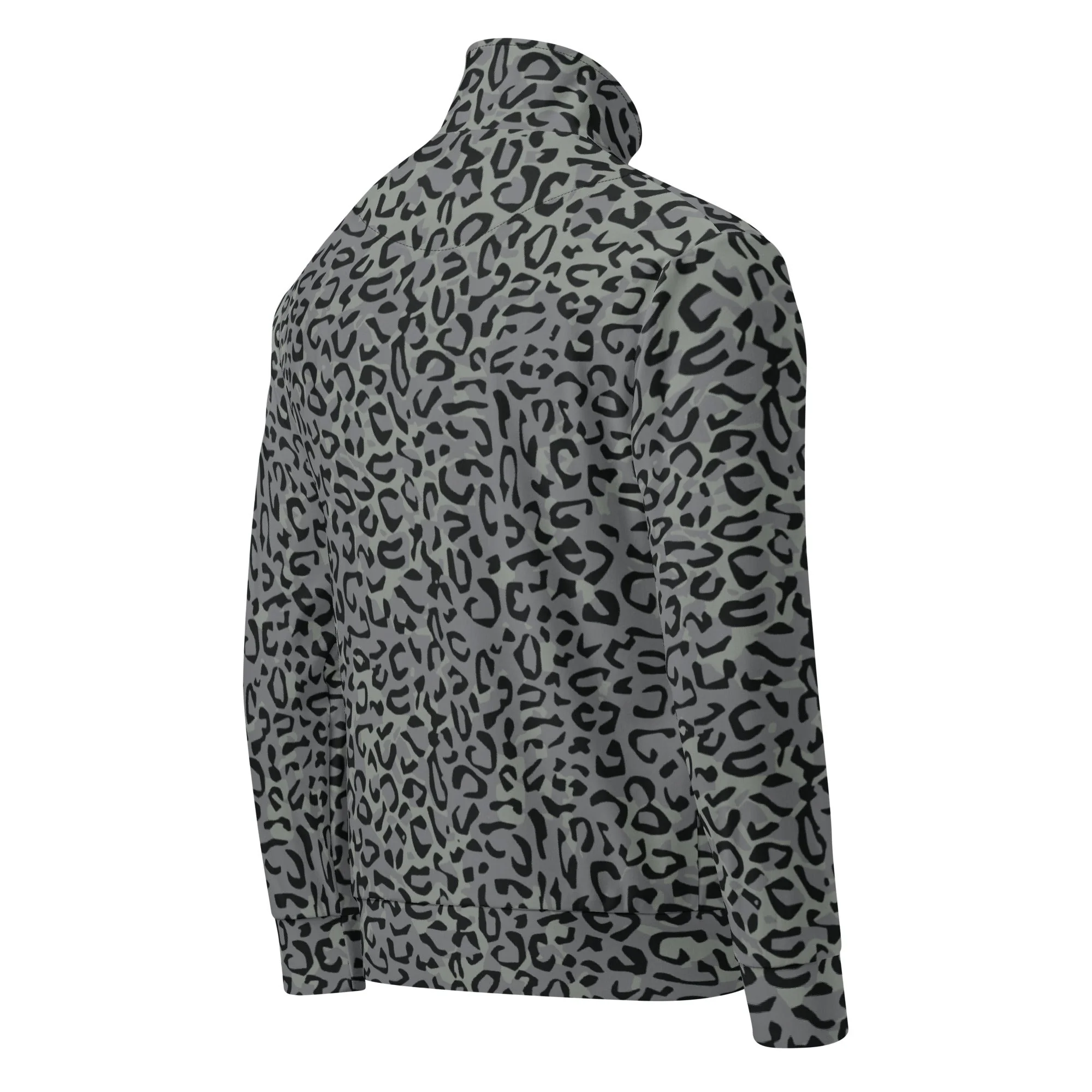 Leopard Spot Grey CAMO Unisex Track Jacket - Image 14