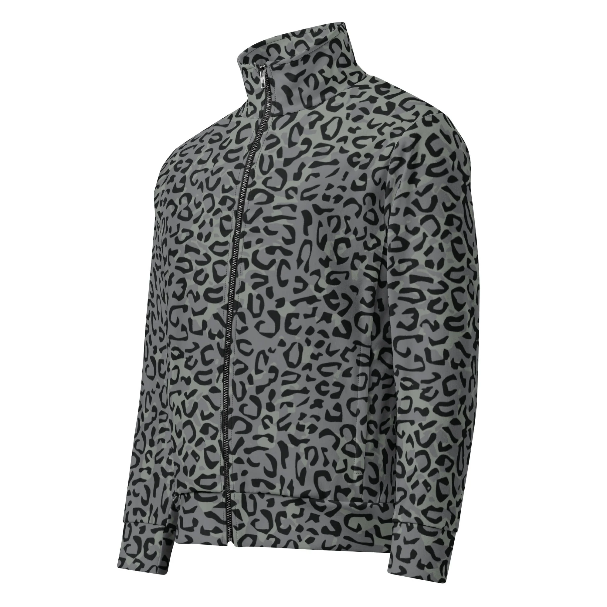 Leopard Spot Grey CAMO Unisex Track Jacket - Image 2