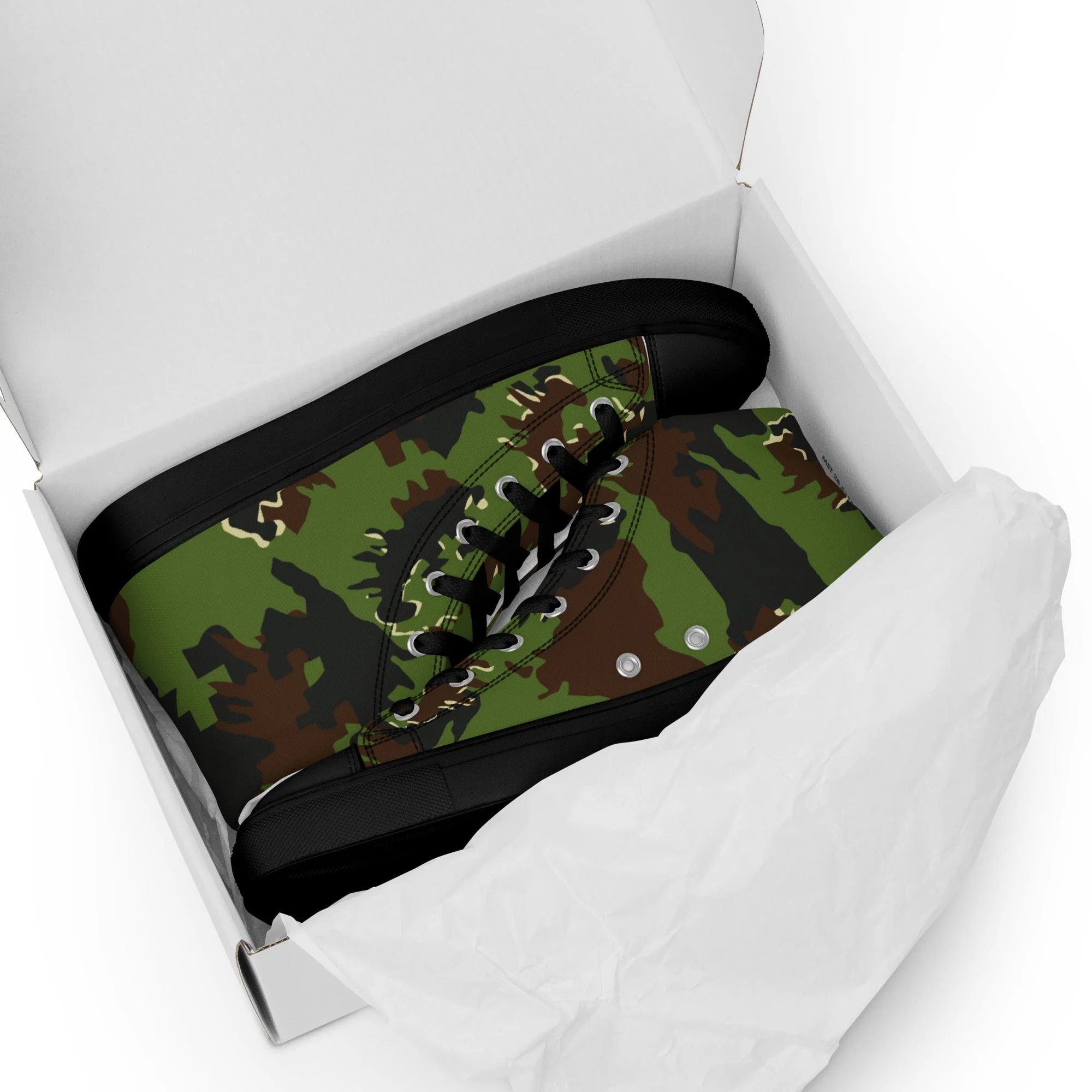 Lithuanian Misko CAMO Mens High-Top Canvas Shoes - Image 3